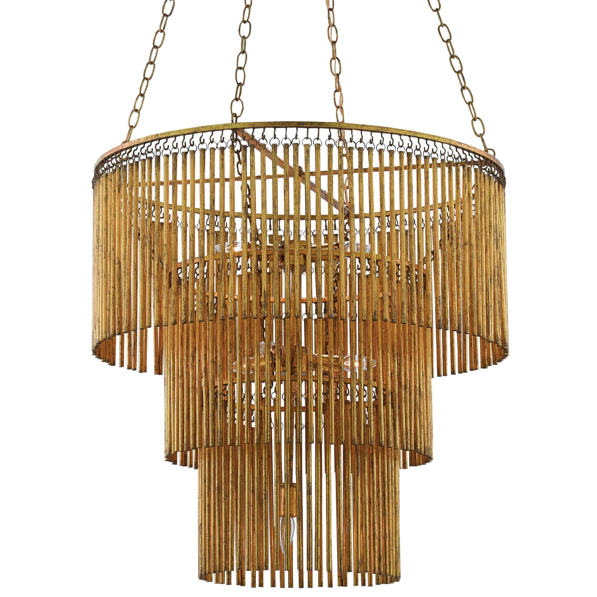 Mantra Gold Chandelier - Gold Leaf