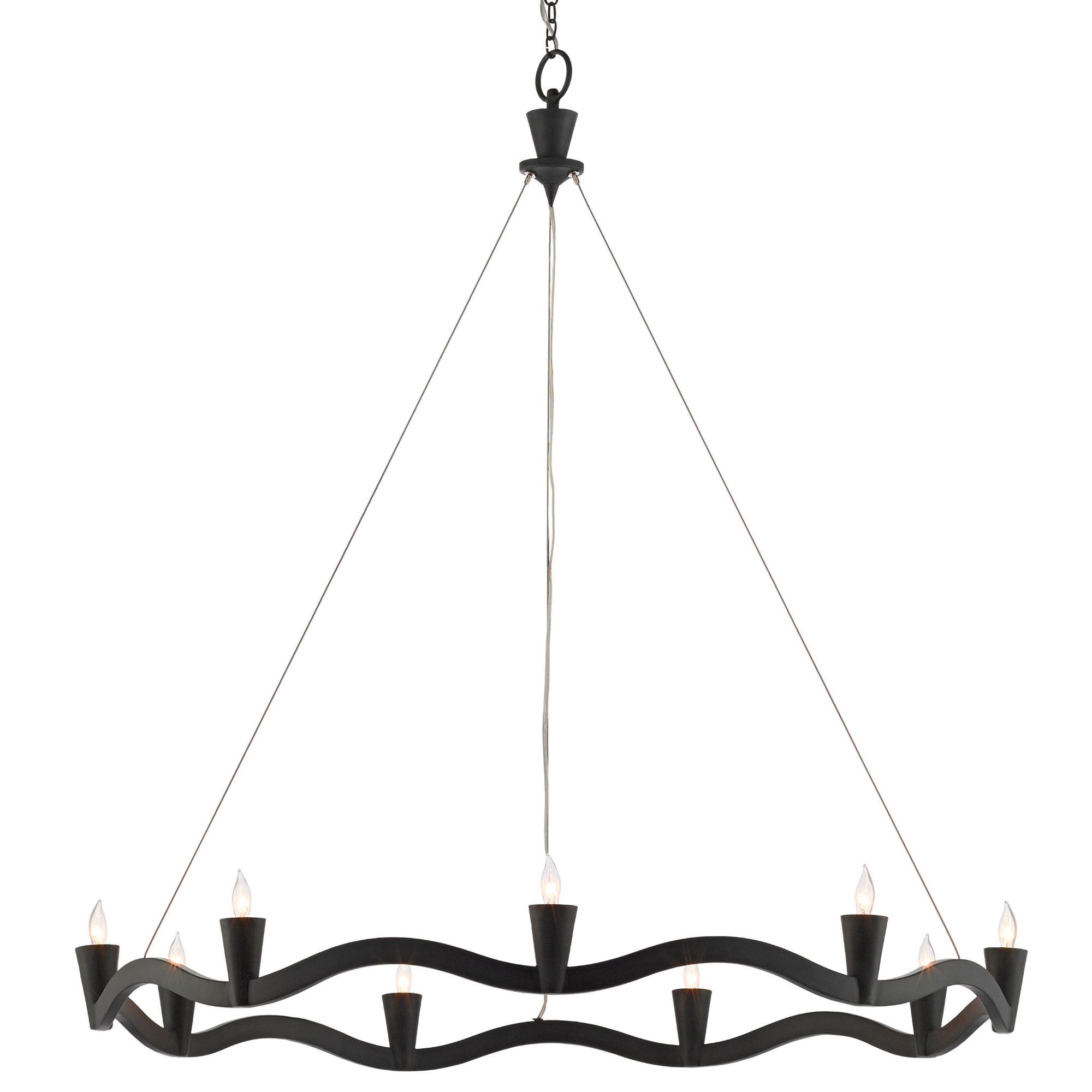 Serpentina Black Chandelier - Antique Black