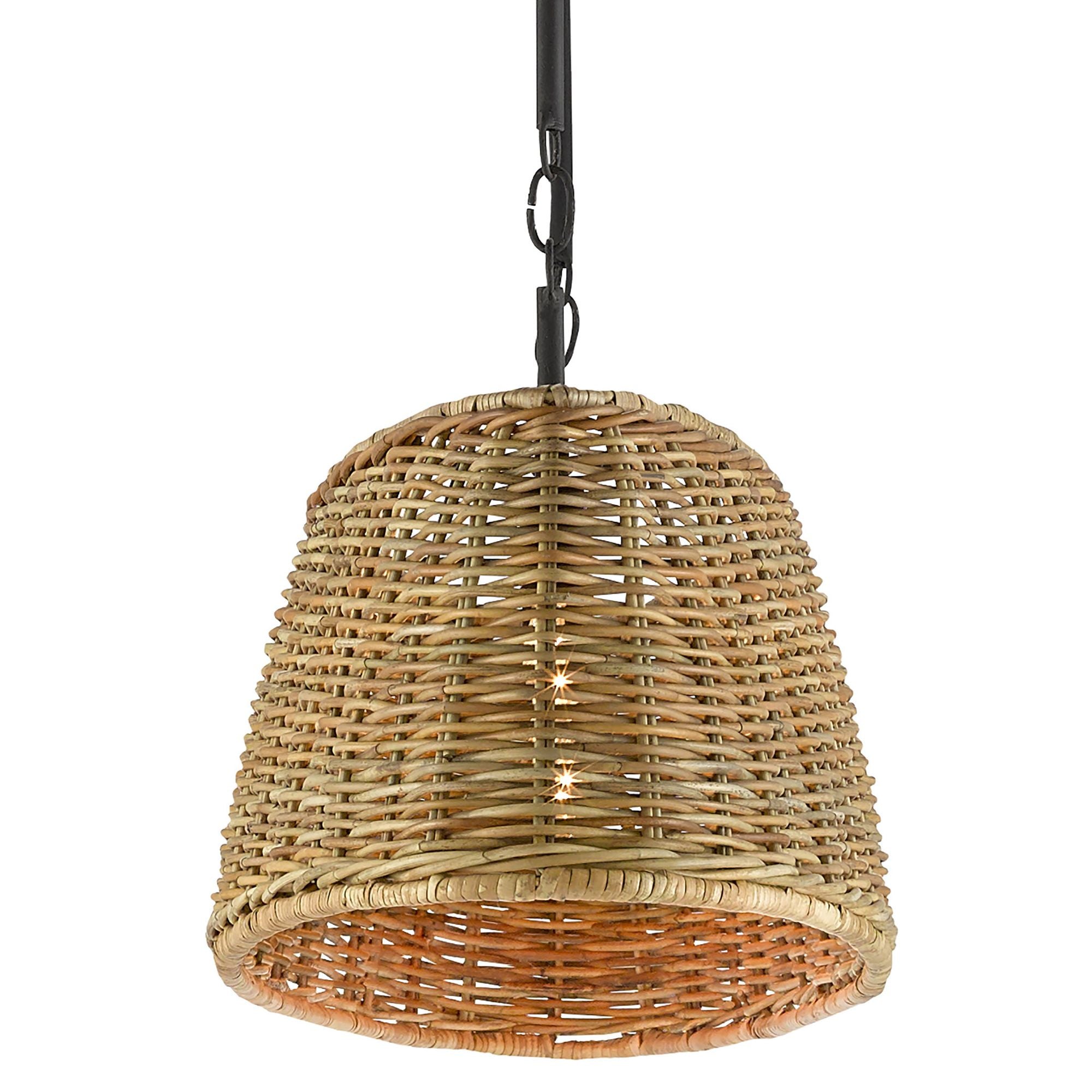 Basket Natural Oval Chandelier - Blacksmith/Natural
