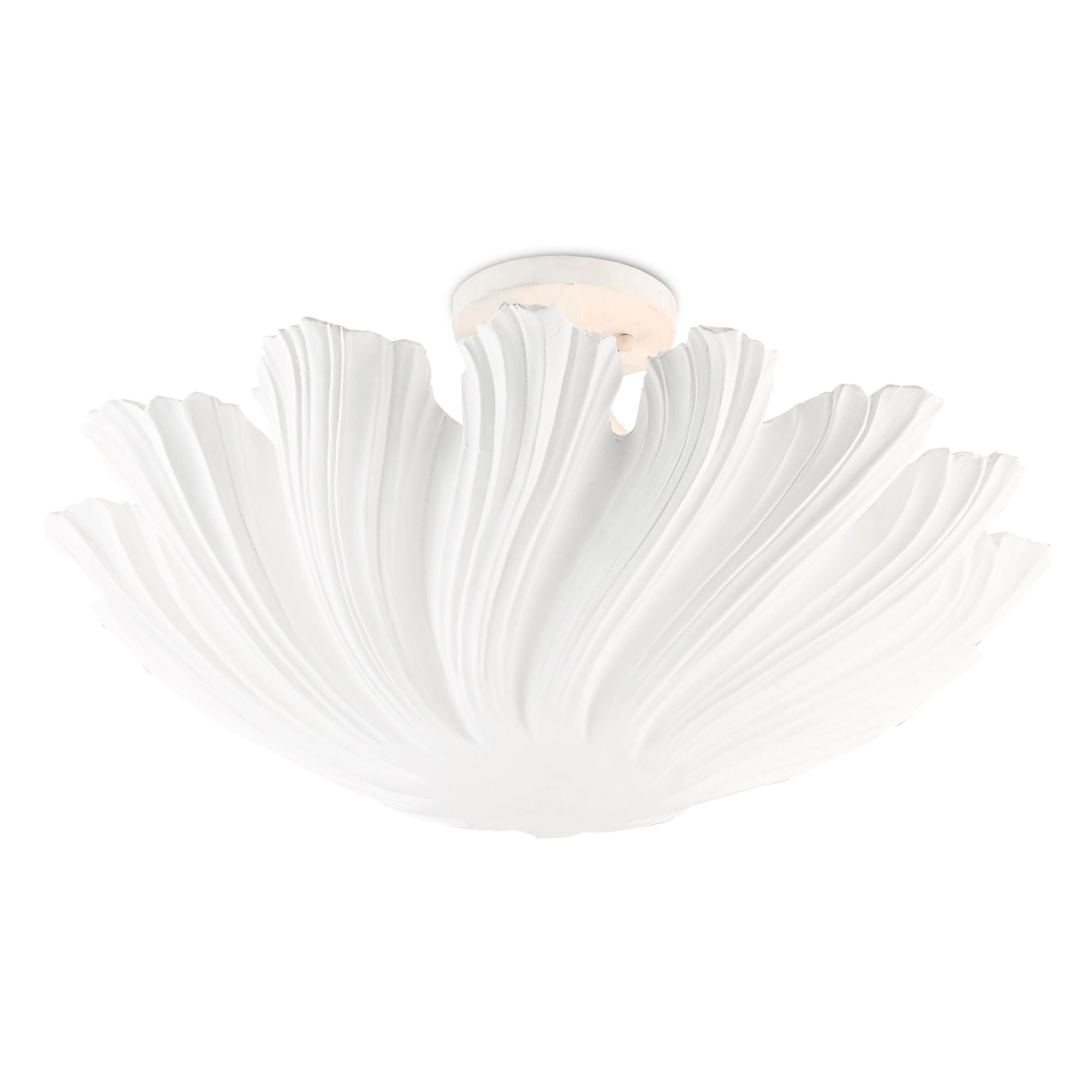 Hadley White Semi-Flush Mount - Gesso White