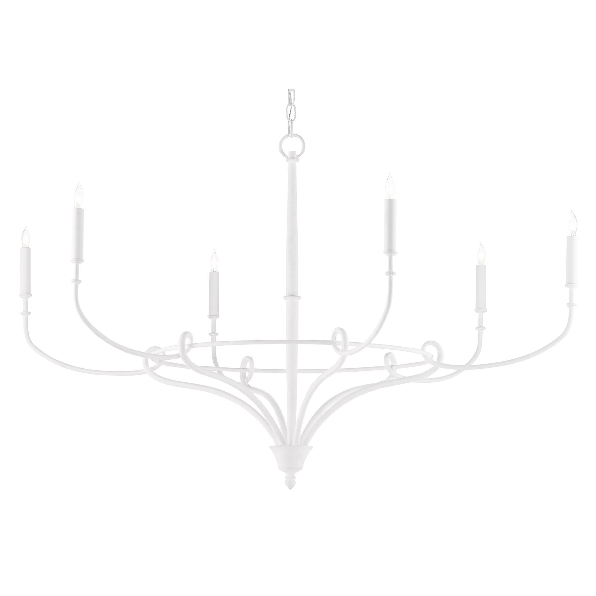 Cyrilly White Chandelier - Gesso White