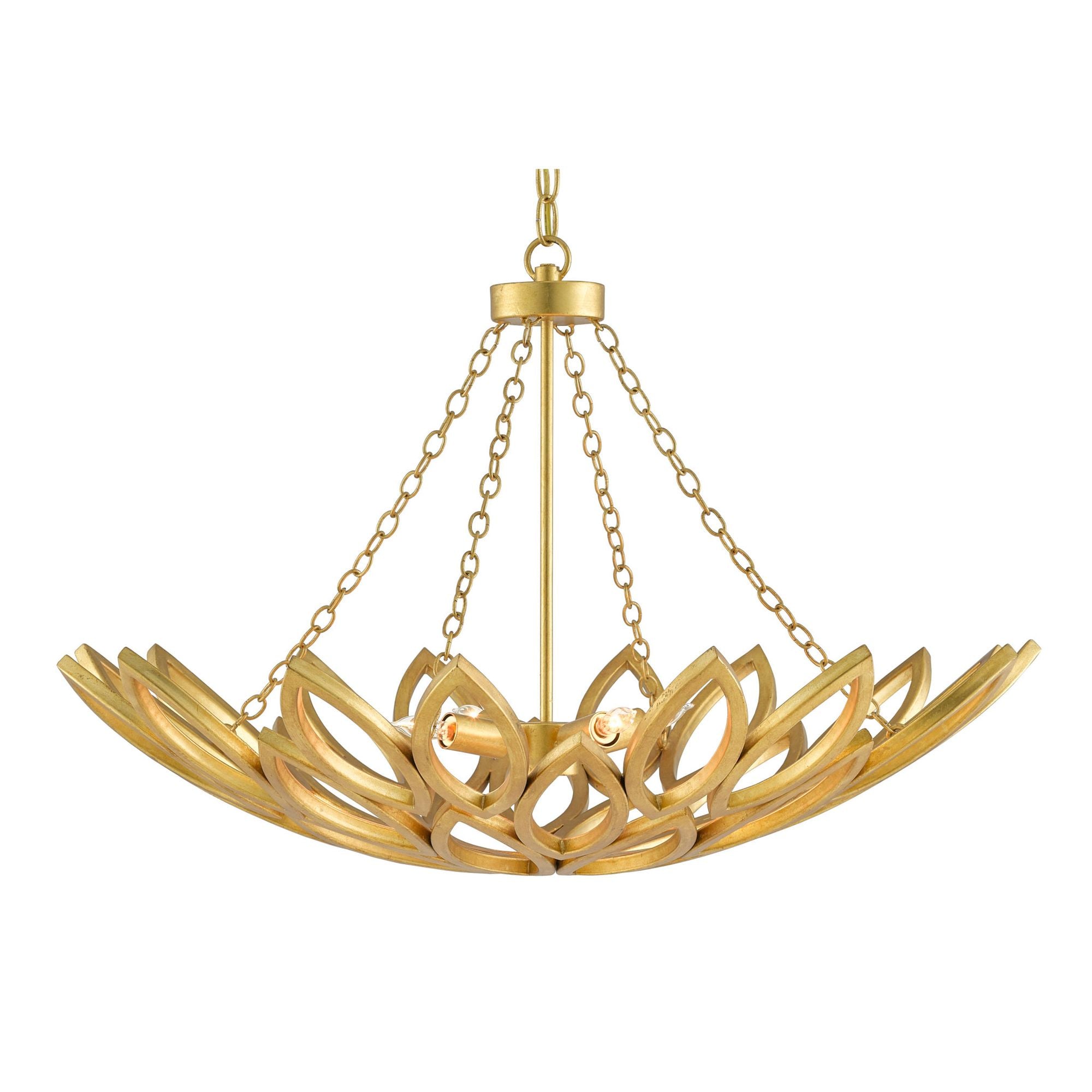 Allemande Gold Chandelier - Contemporary Gold Leaf