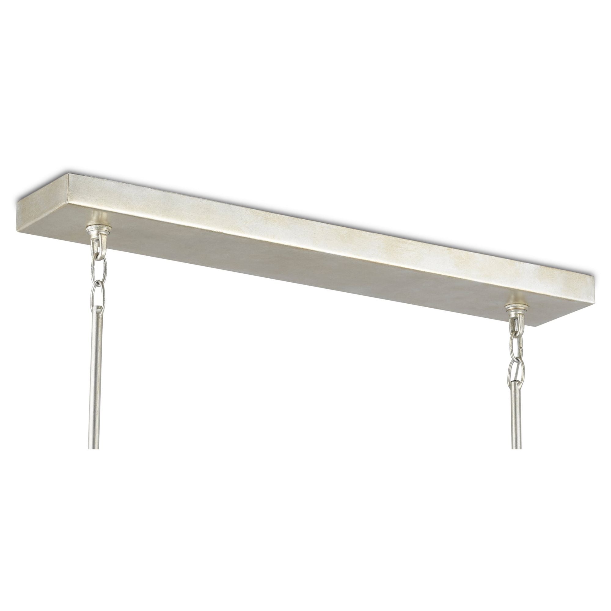 Middleton Silver Rectangular Chandelier - Contemporary Silver Leaf