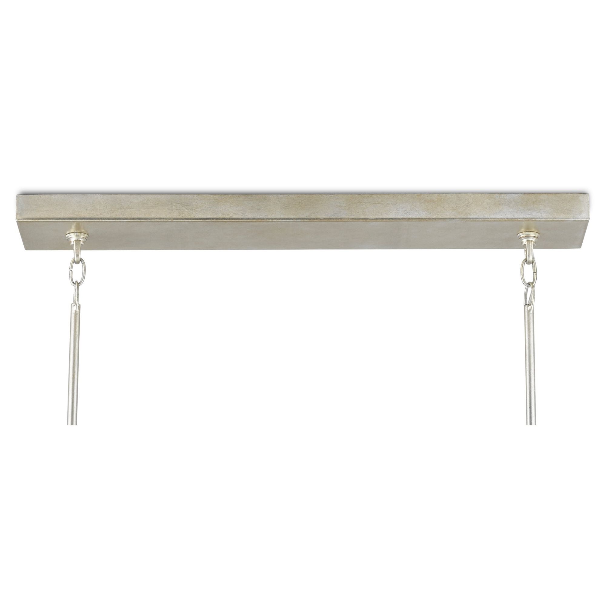 Middleton Silver Rectangular Chandelier - Contemporary Silver Leaf