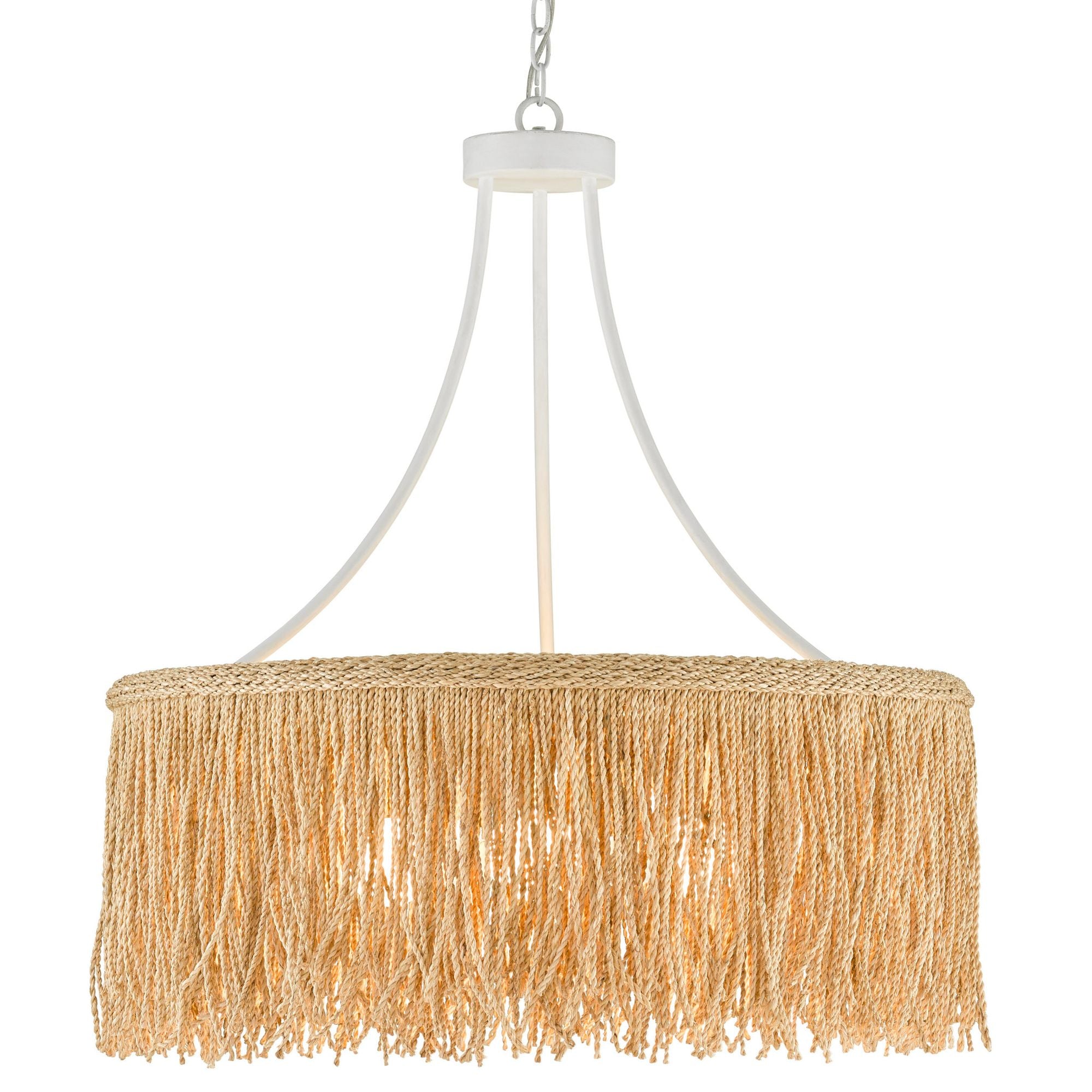 Samoa Rope Chandelier - Gesso White/Natural Rope