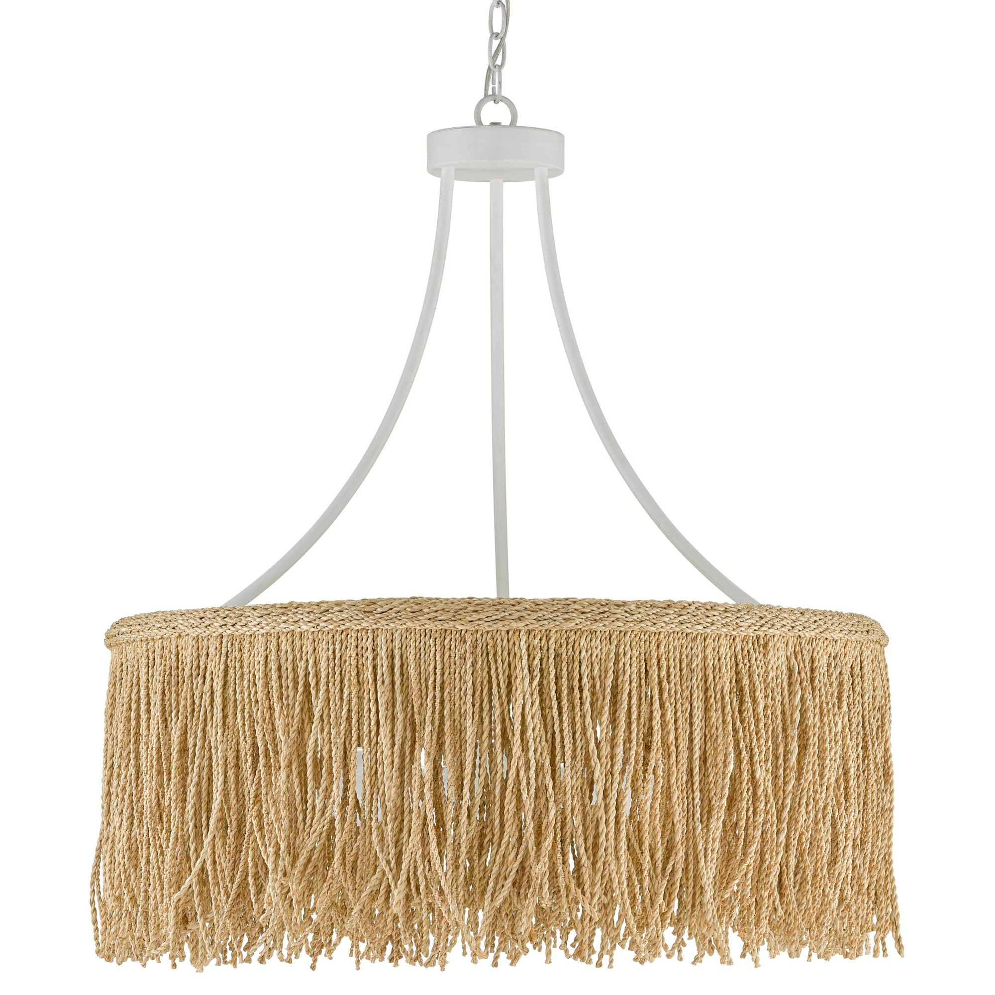 Samoa Rope Chandelier - Gesso White/Natural Rope