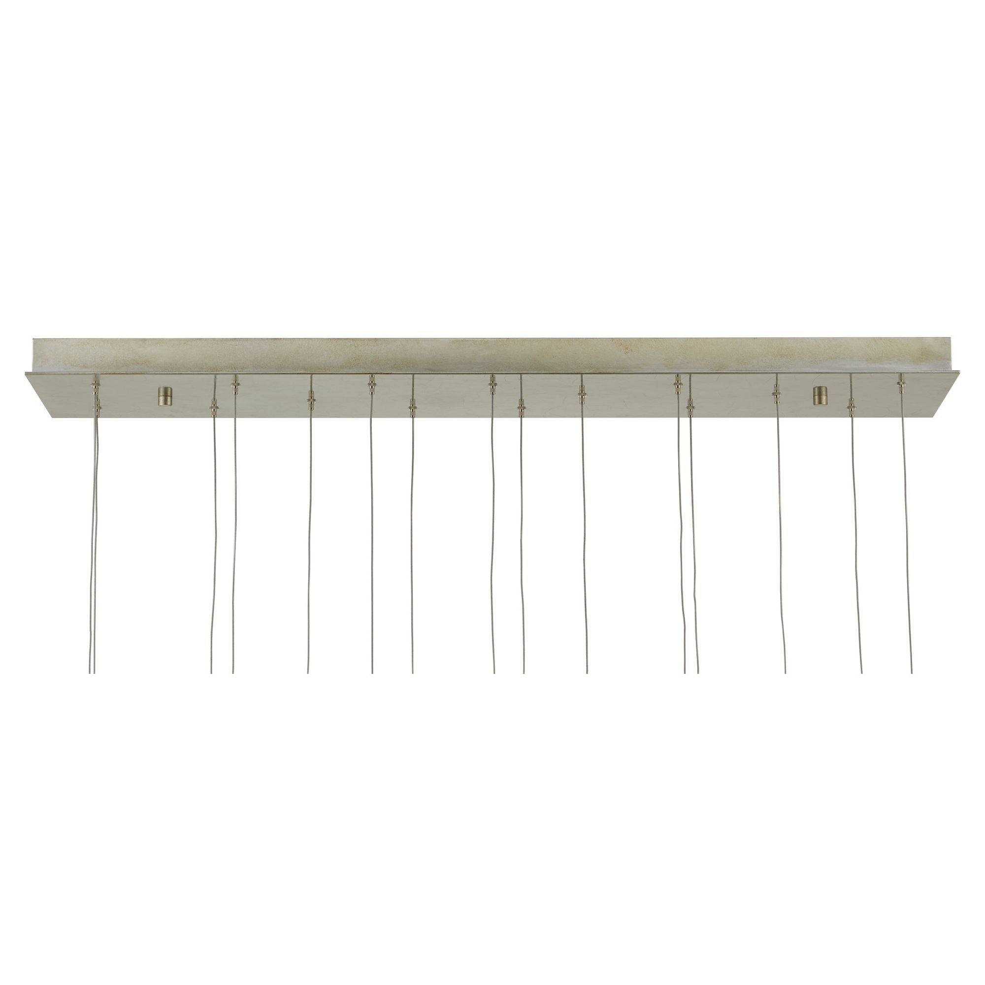 Pepper 15-Light Rectangular Multi-Drop Pendant - Painted Silver/Nickel