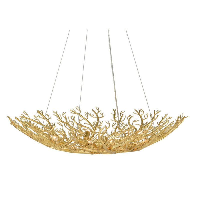 Sea Fan Gold Bowl Chandelier - Gold Gilt