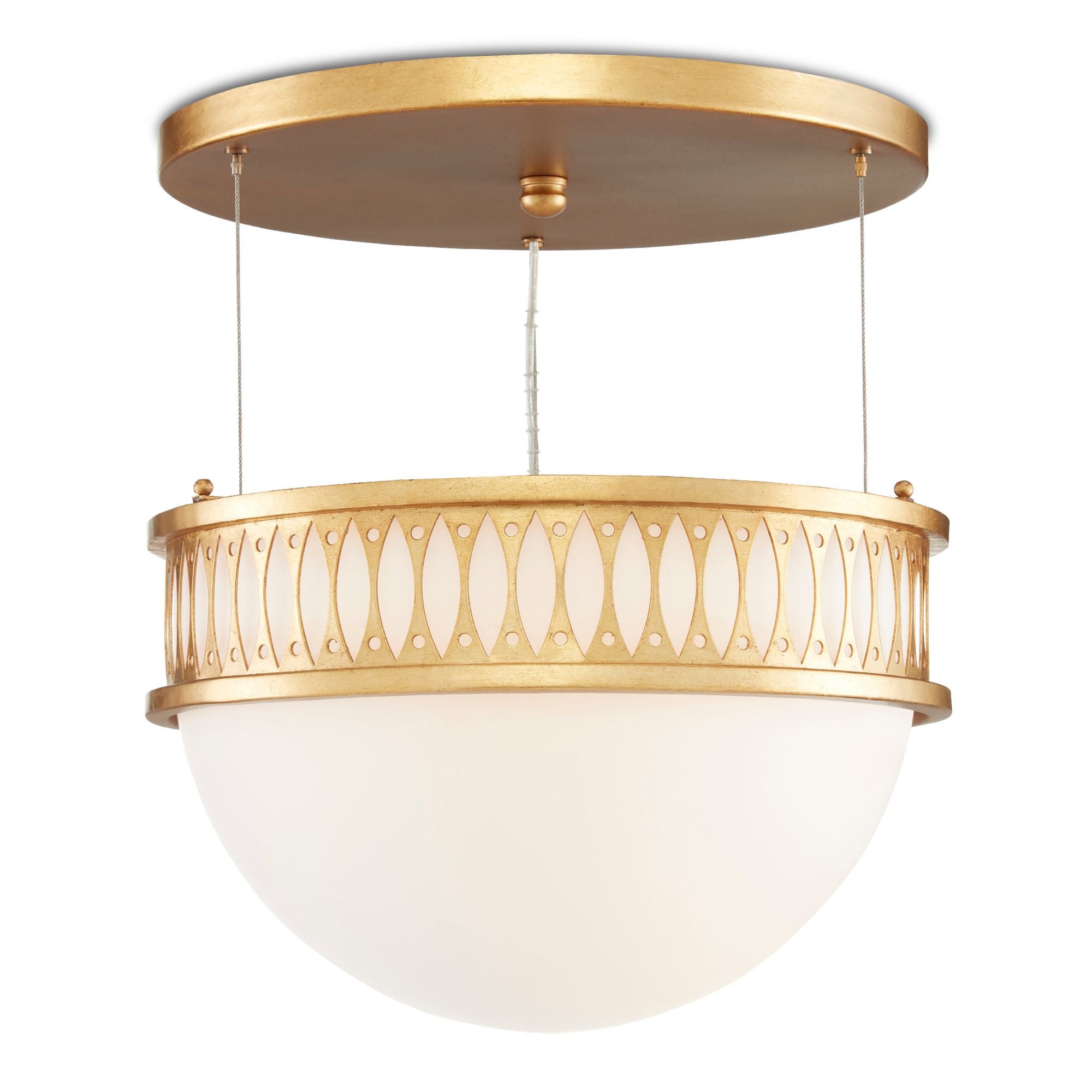Lola Gold Pendant - Contemporary Gold Leaf/Painted Contemporary Gold