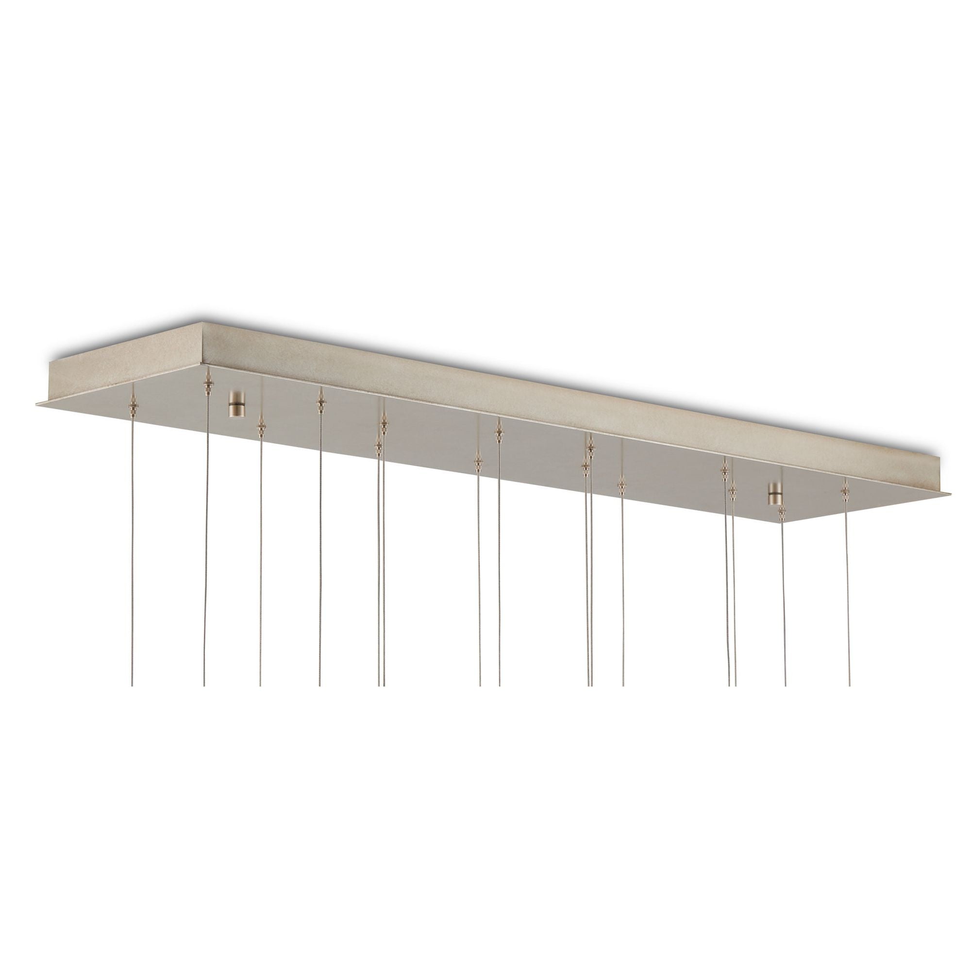 Escenia 15-Light Rectangular Multi-Drop Pendant - Natural/Painted Silver