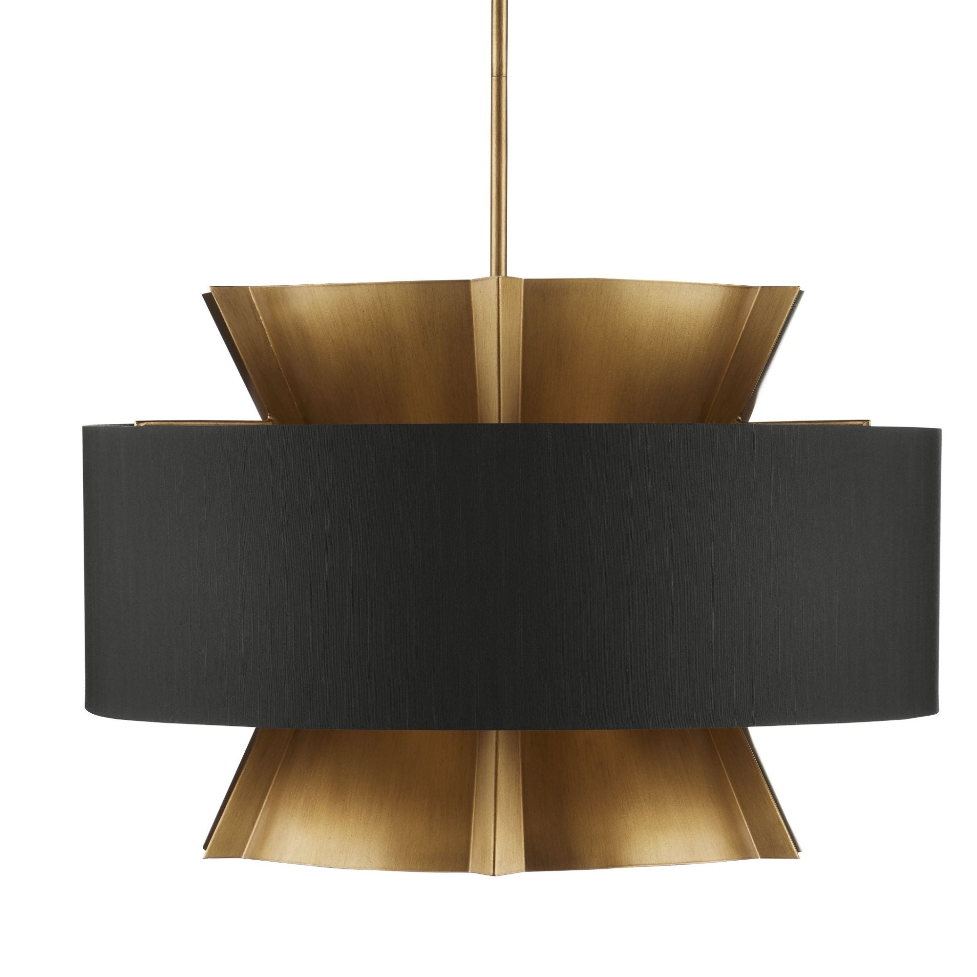 Oxenwood Brass & Black Chandelier - Brass/Black