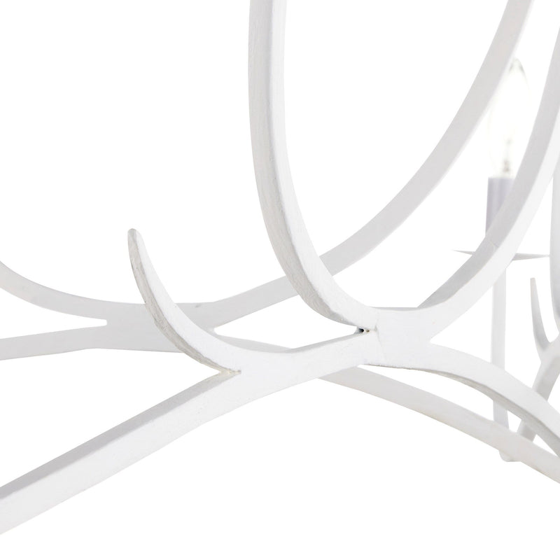 Passion White Chandelier - Gesso White/Painted Gesso White