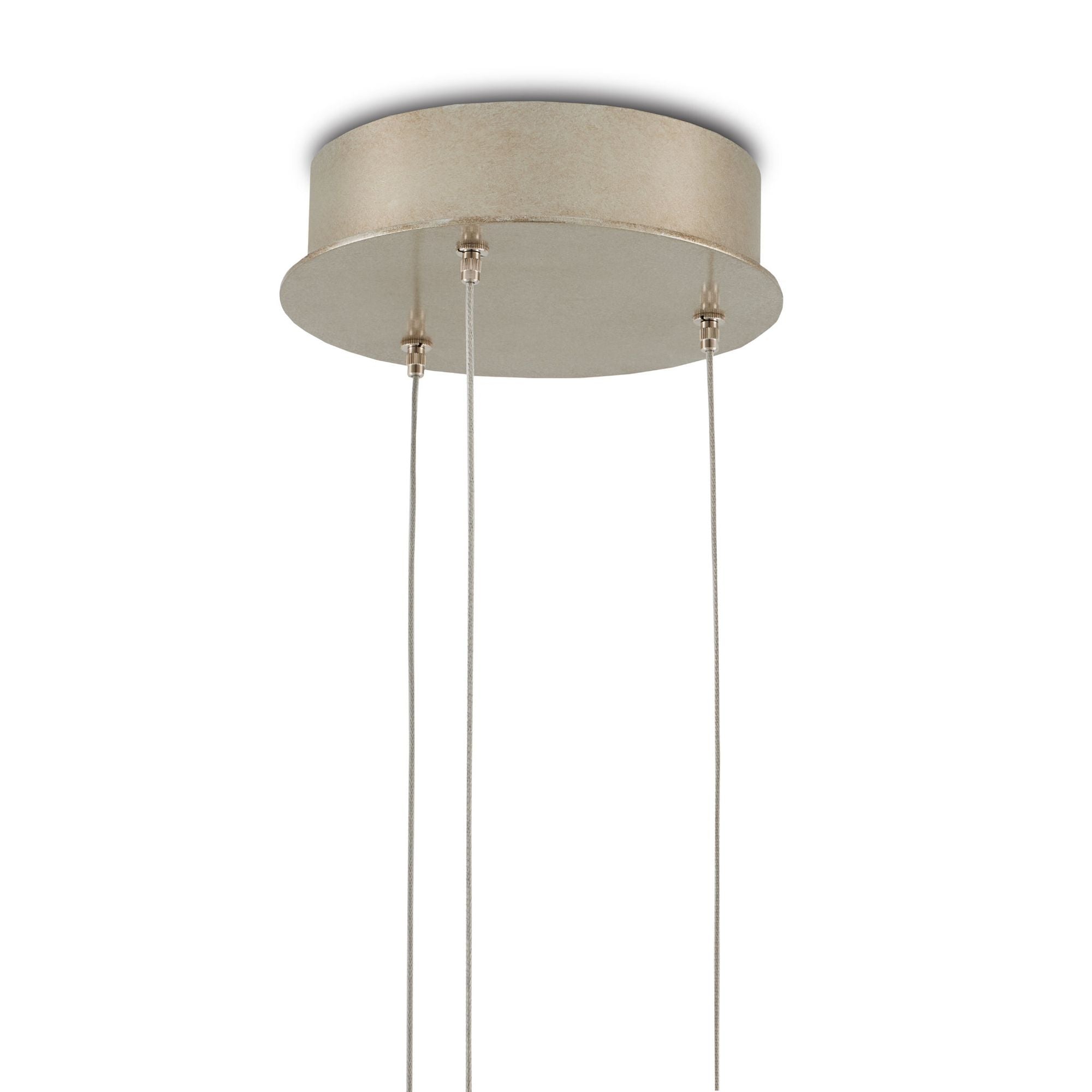 Iota 3-Light Round Multi-Drop Pendant - Antique Brass/Silver