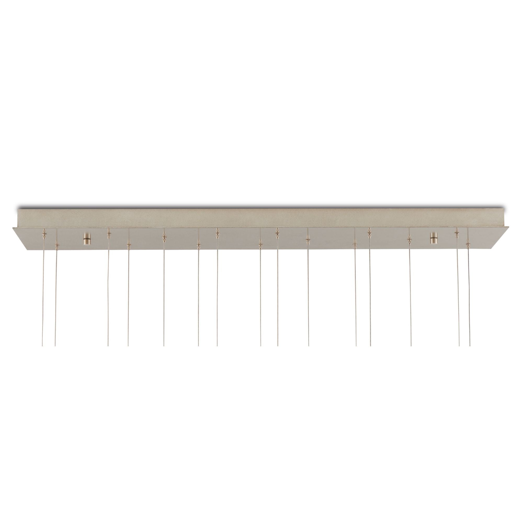 Iota 15-Light Rectangular Multi-Drop Pendant - Antique Brass/Silver