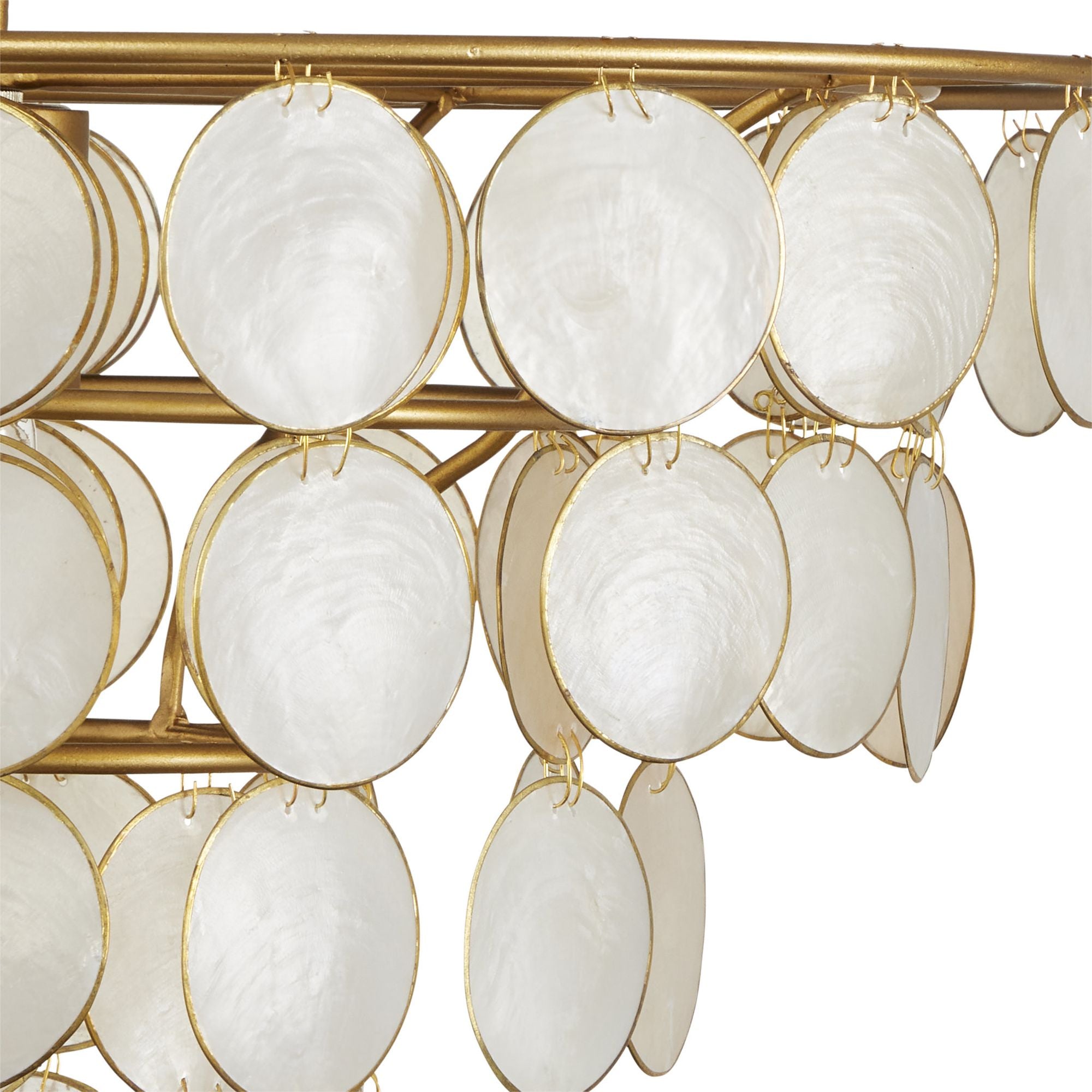Bon Vivant Small Semi-Flush Mount - Natural/Gold