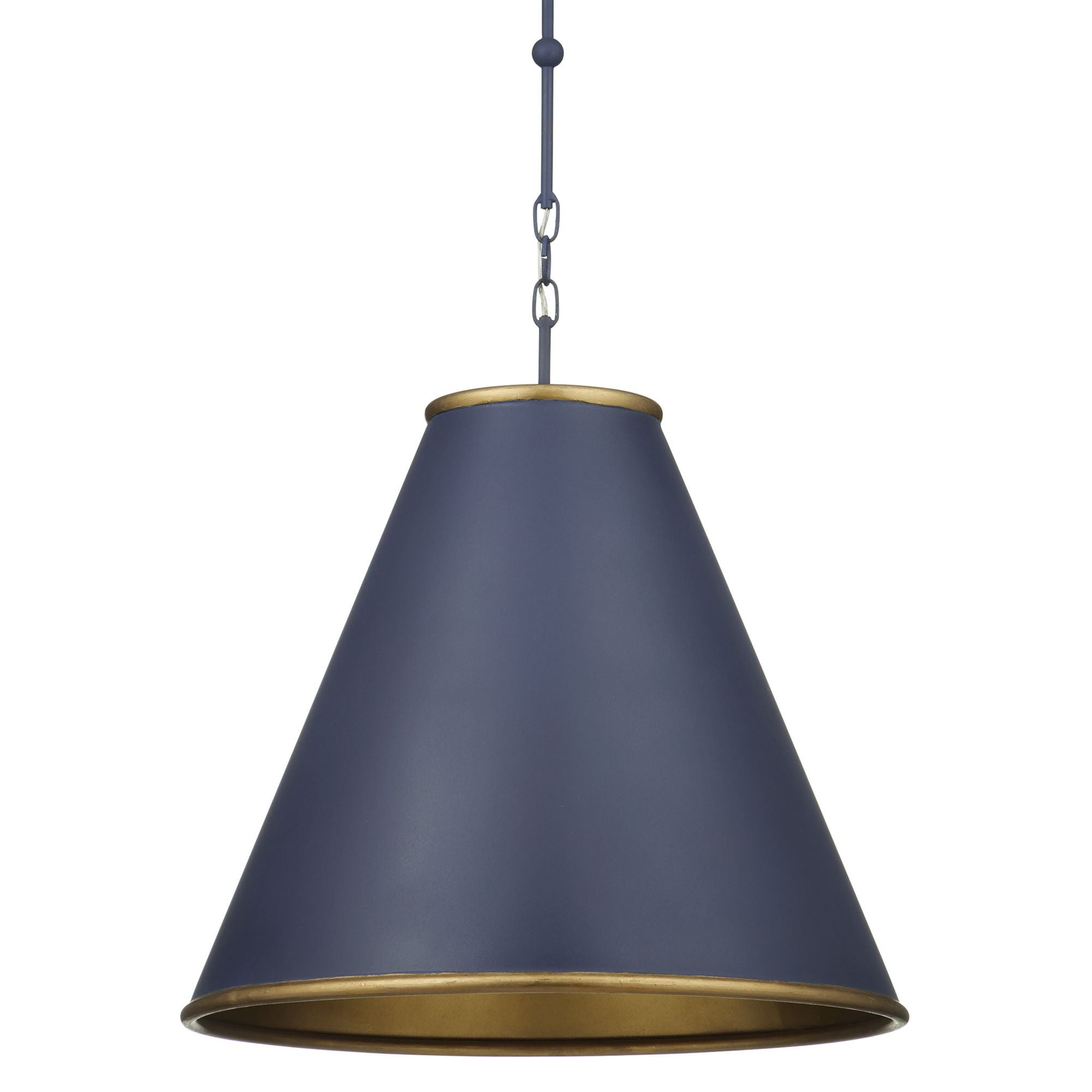 Pierrepont Large Blue Pendant - Hiroshi Dark Blue/Contemporary Gold Leaf/Gold