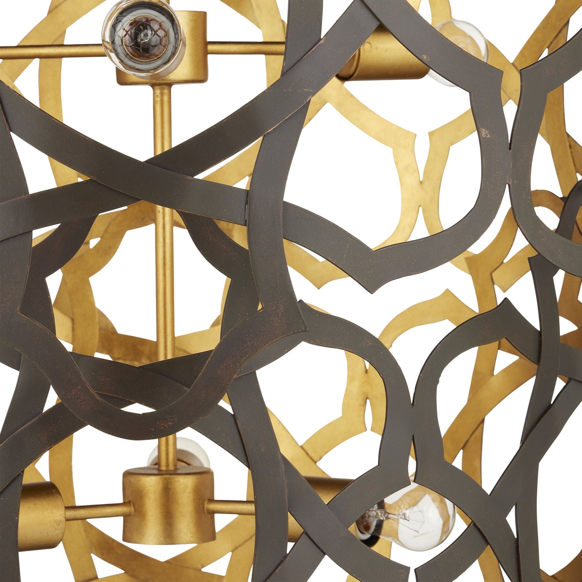 Mauresque Medium Bronze & Gold Chandelier - Bronze Gold/Contemporary Gold Leaf