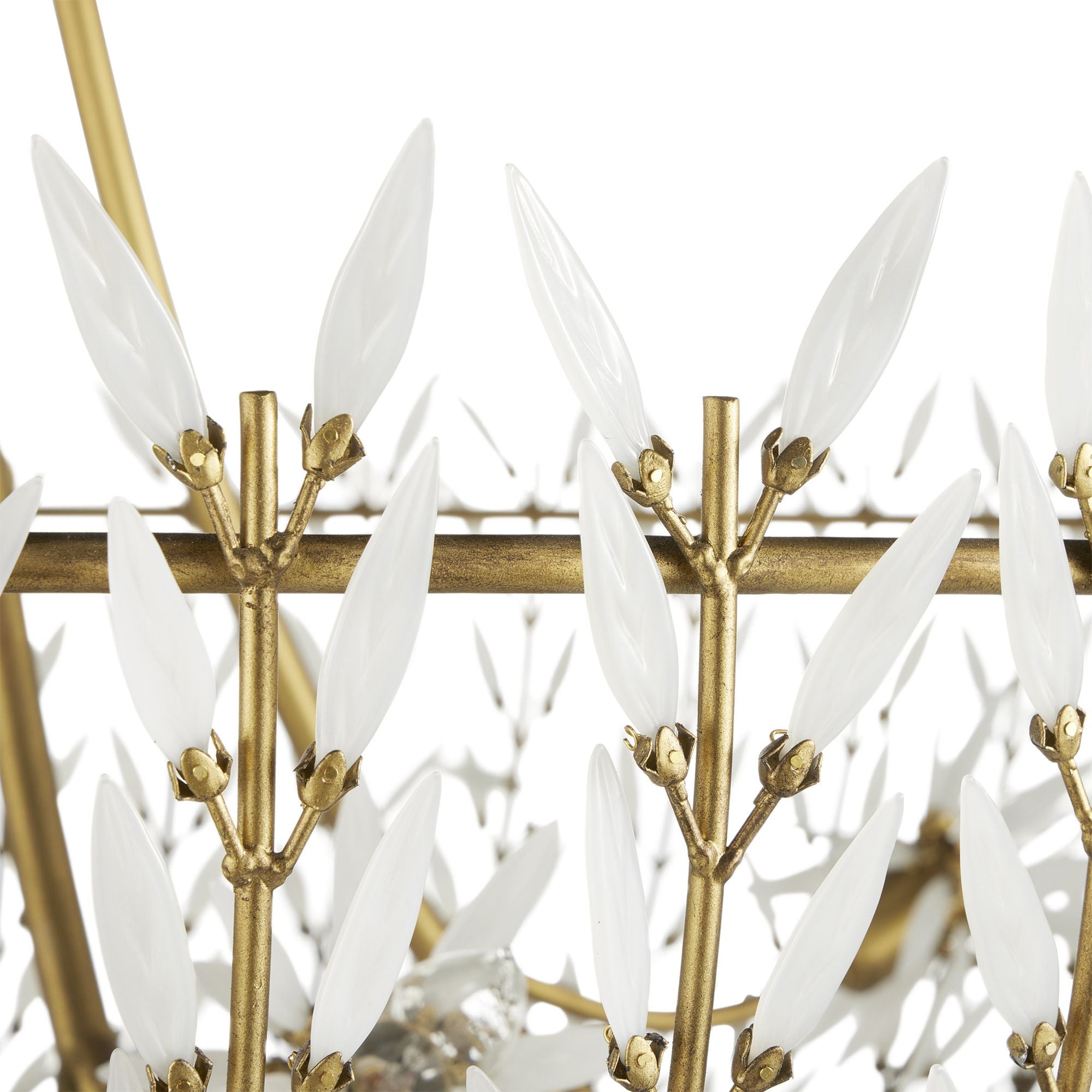 Magnum Opus Large Chandelier - Brass/White