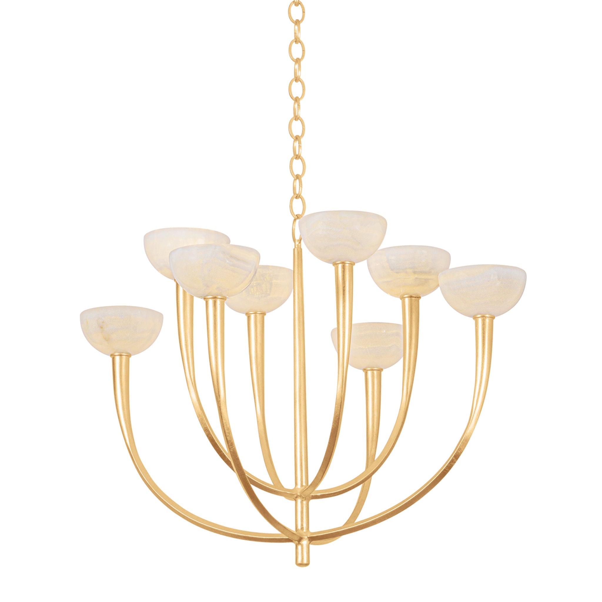 Maywood 8-Light Chandelier in Vintage Gold Leaf 33.5W x 24.5H