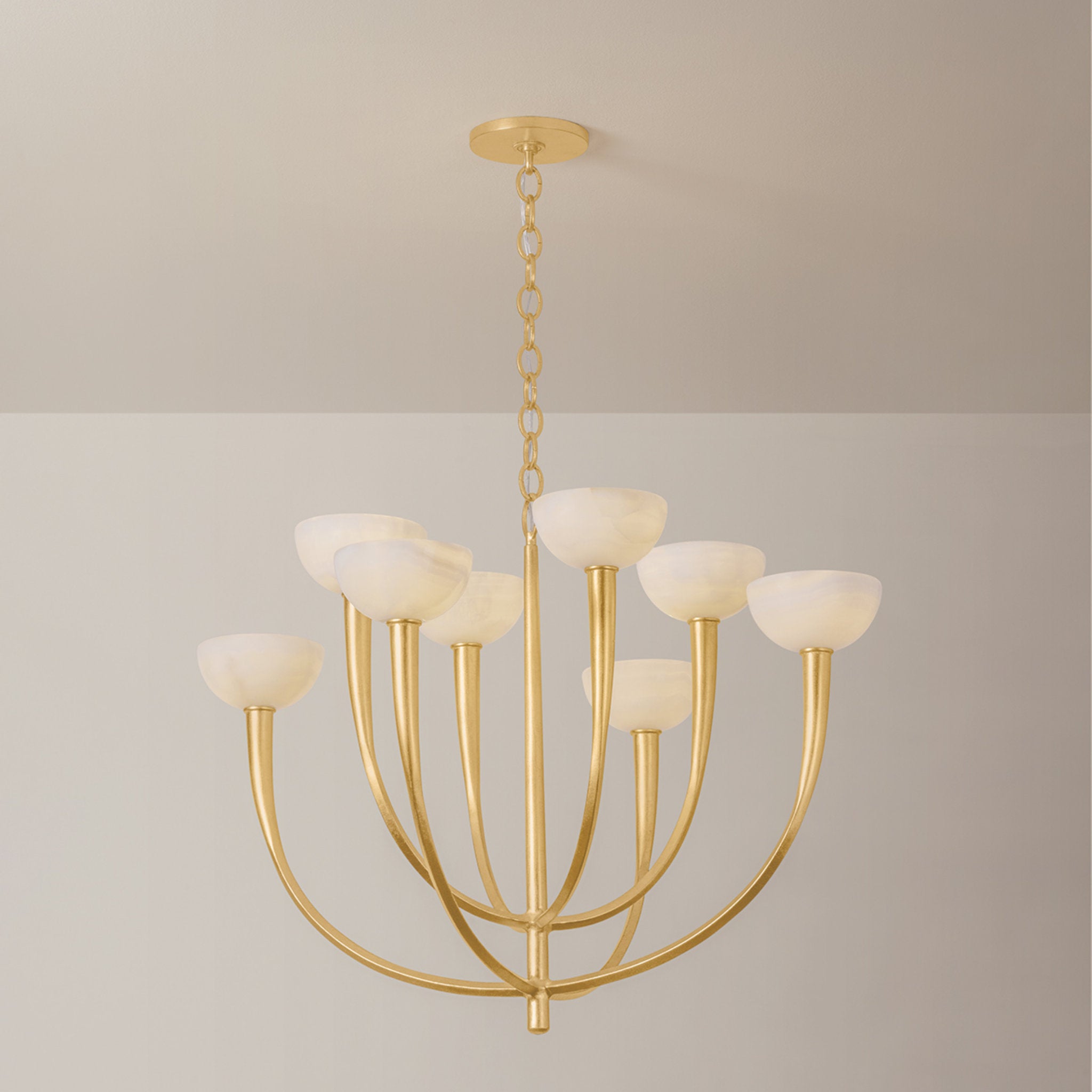 Maywood 8-Light Chandelier in Vintage Gold Leaf 33.5W x 24.5H