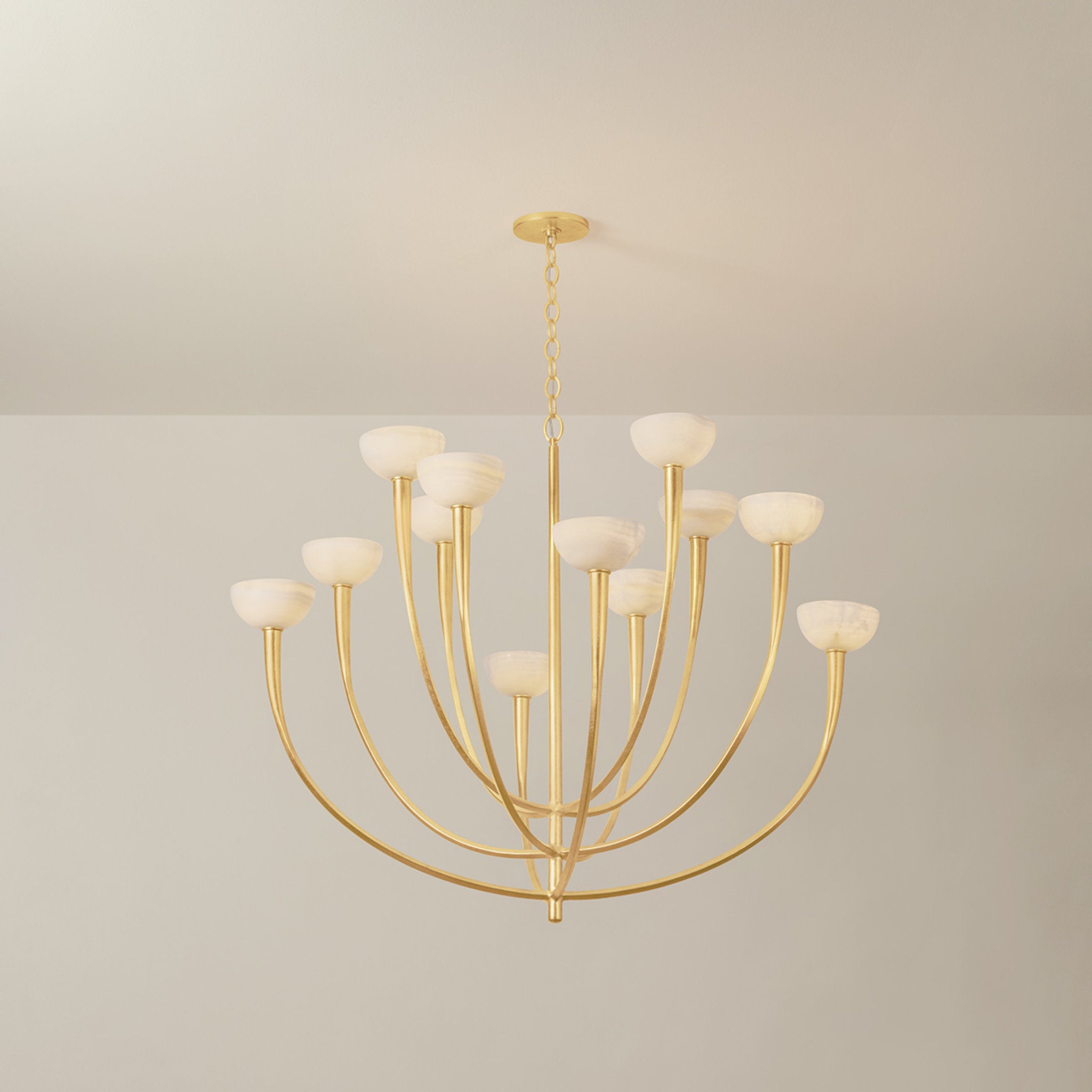 Maywood 12-Light Chandelier in Vintage Gold Leaf 45.25W x 36.5H