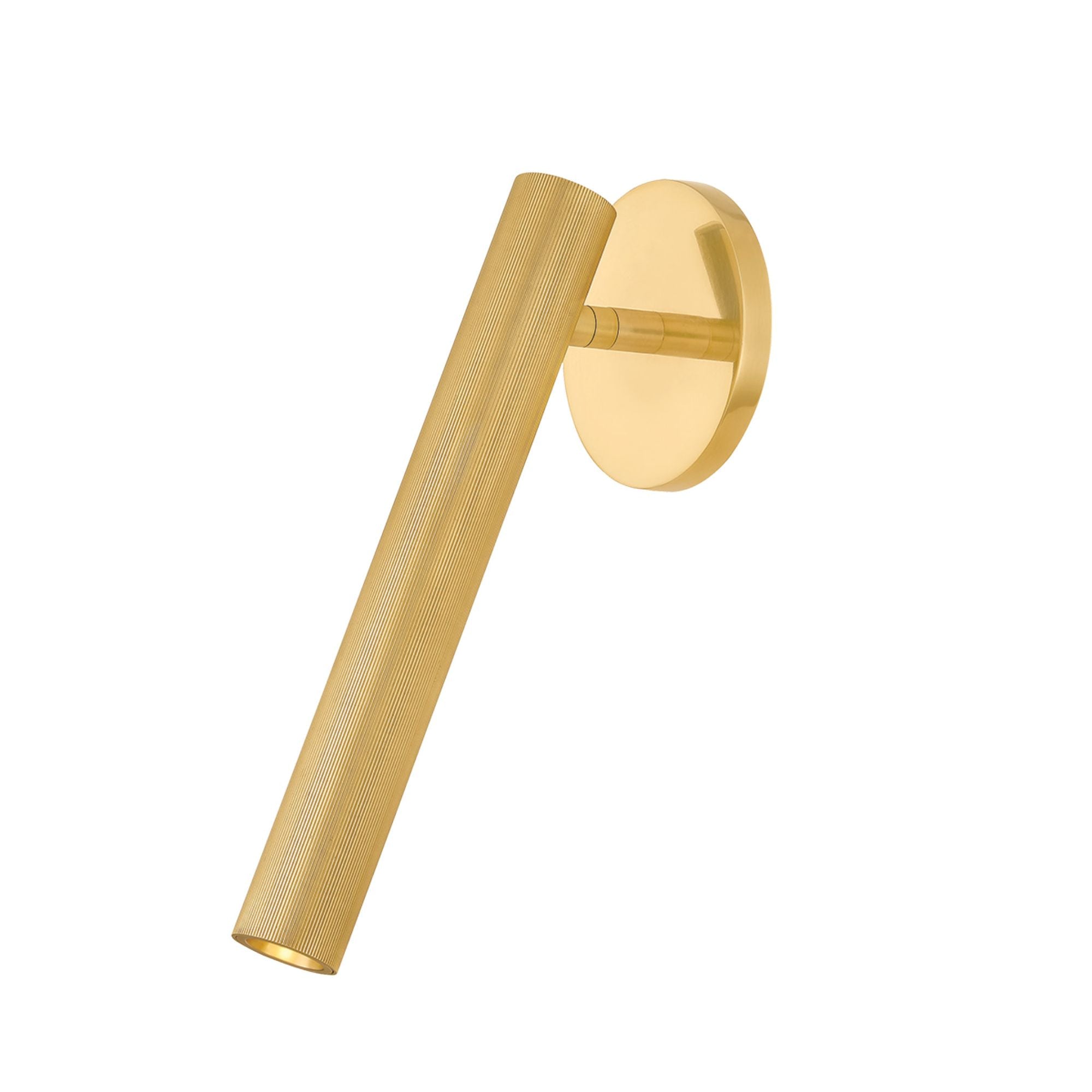 Simeon 1-Light Wall Sconce in  Aged Brass 4.75L x 4.75W x 12.5H