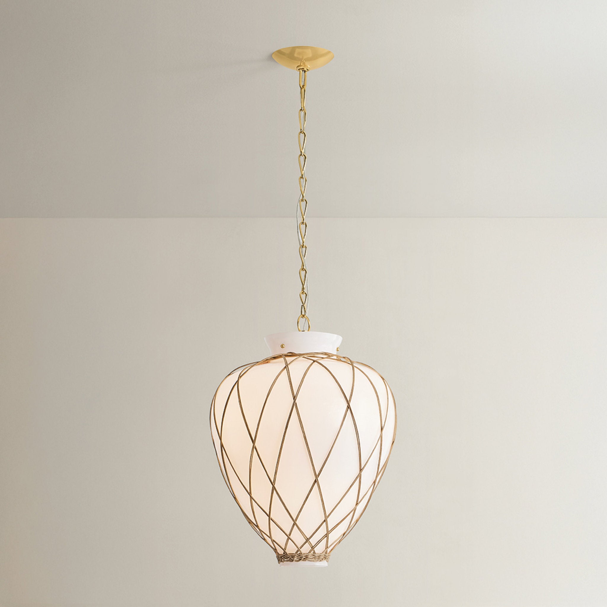 Apple Valley 1-Light Pendant in Aged Brass 17.25W x 23H