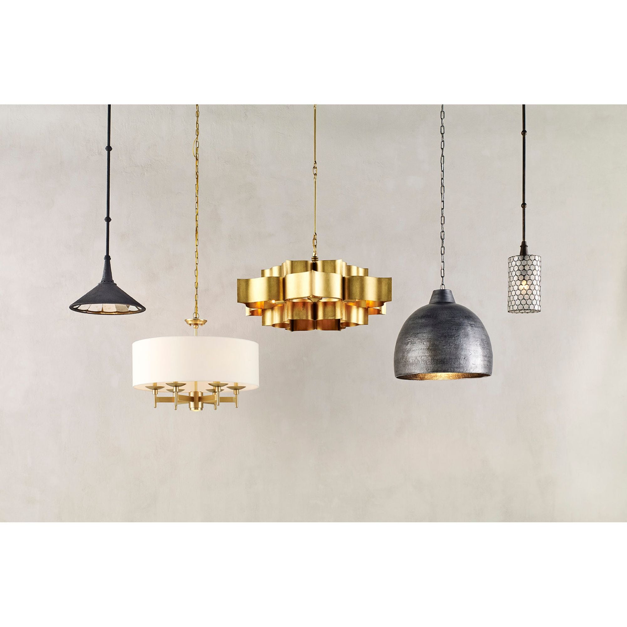 Bering Brass Semi-Flush Mount - Antique Brass