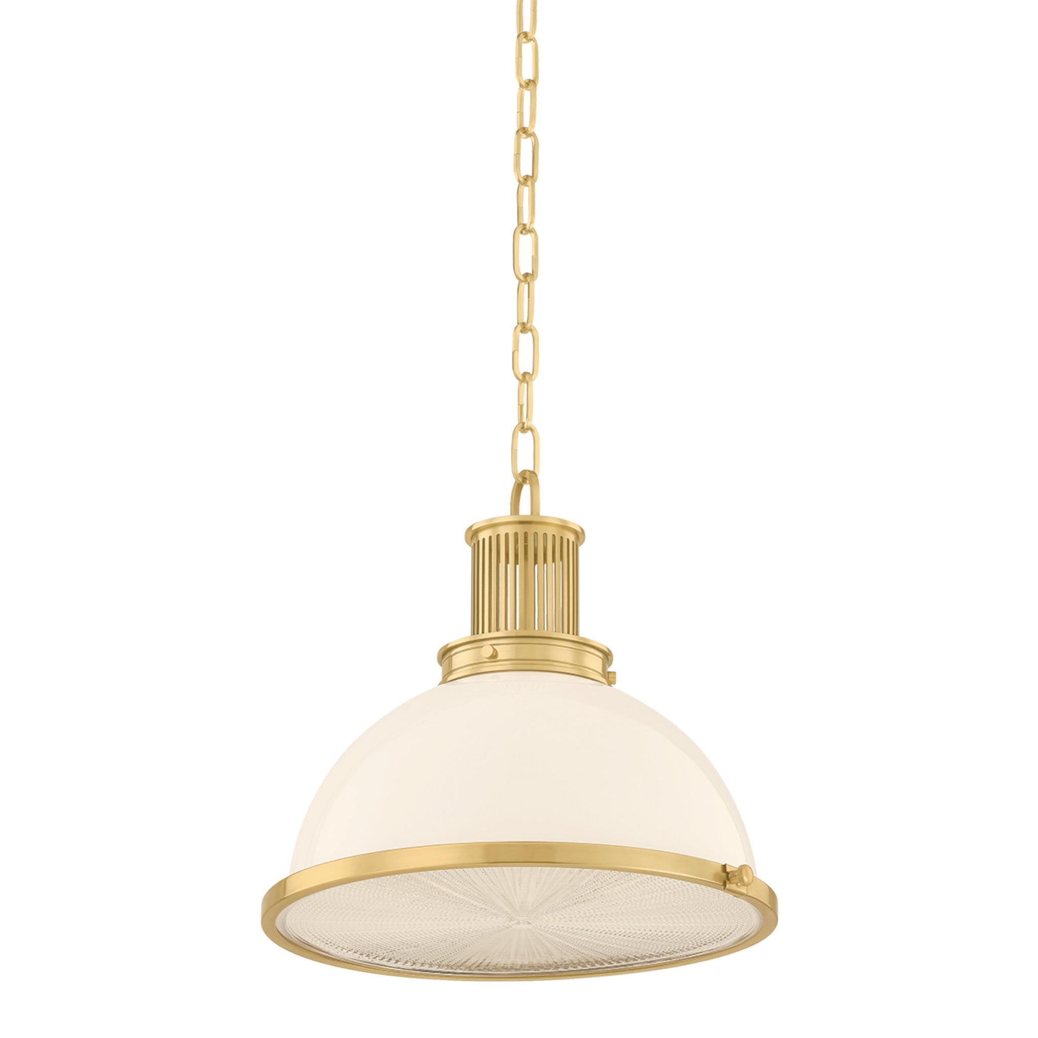 Pinesbridge 1-Light Pendant in Aged Brass 14.5W x 13.75H