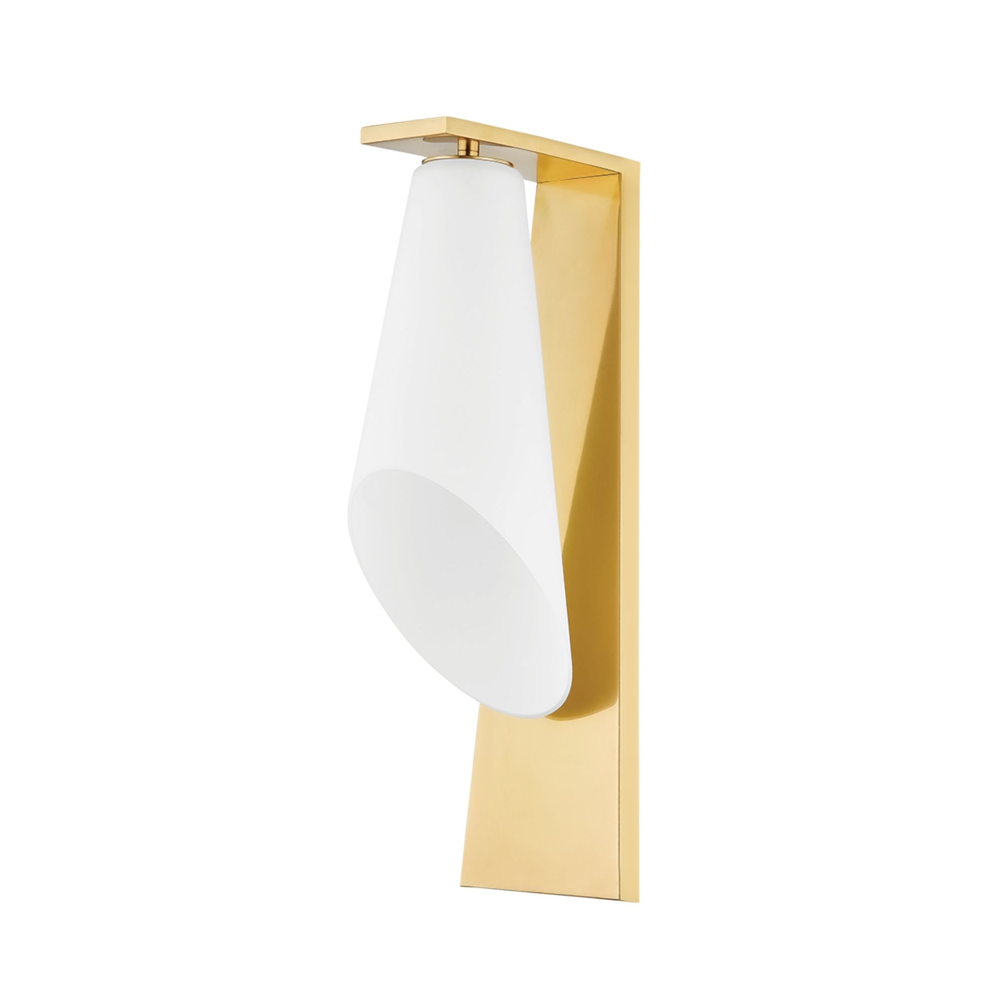 Andros 1-Light Wall Sconce in Aged Brass 5W x 16.25H