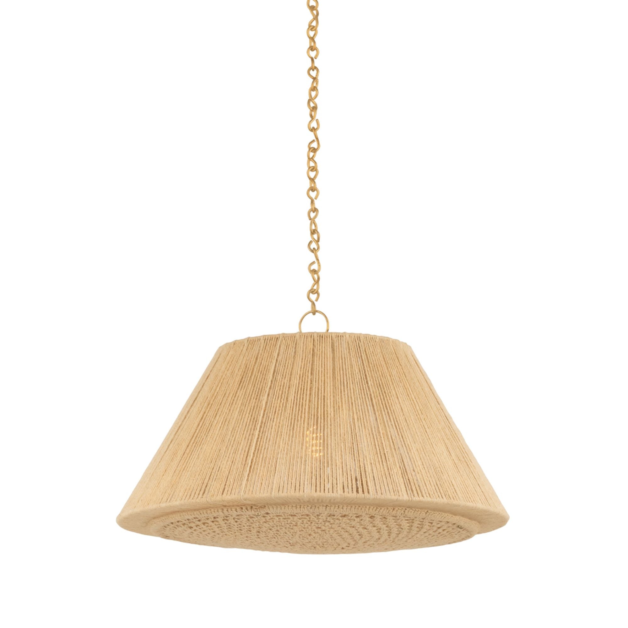 Mystic 1-Light Pendant in  Aged Brass 24L x 24W x 15H
