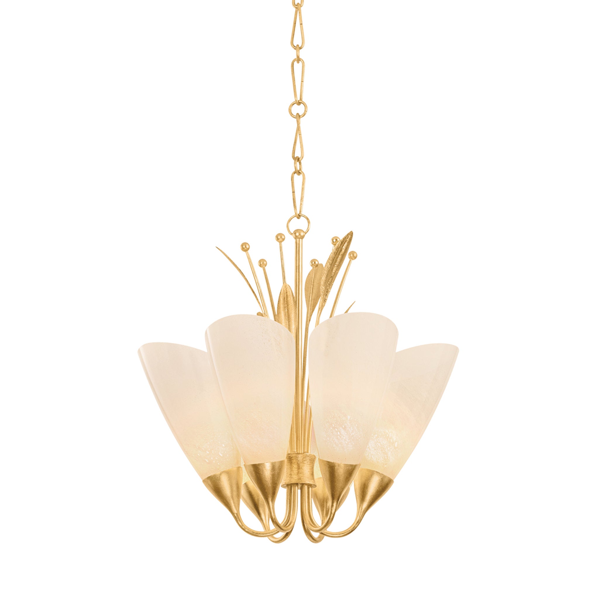 Forest Glen 6-Light Chandelier in Vintage Gold Leaf 26W x 26H