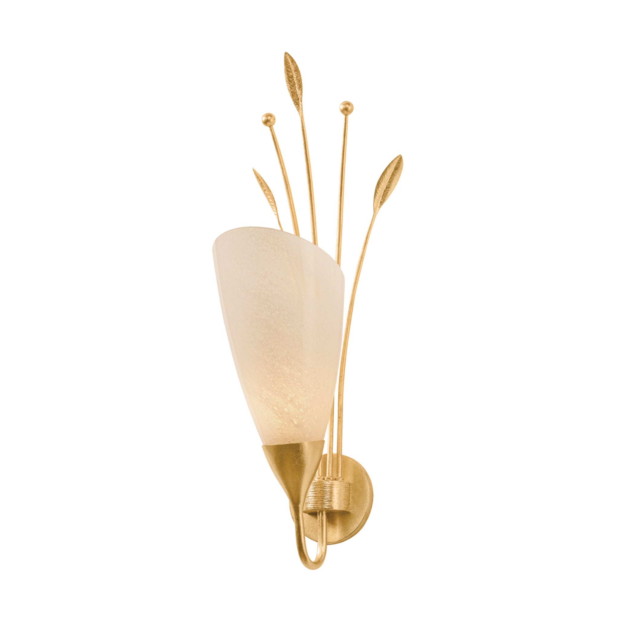 Forest Glen 1-Light Wall Sconce in Vintage Gold Leaf 8.25W x 27.75H