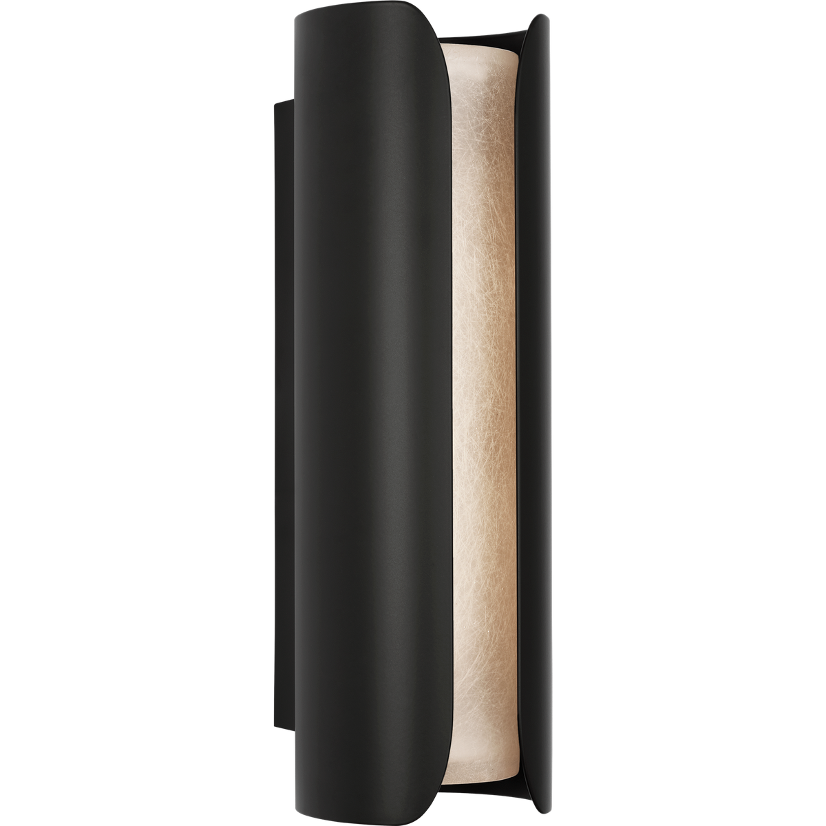 Anne-Marie Barton Armise 14" Narrow Sconce in Matte Carbon with Nova Frost W4.5" x H14" x E5"