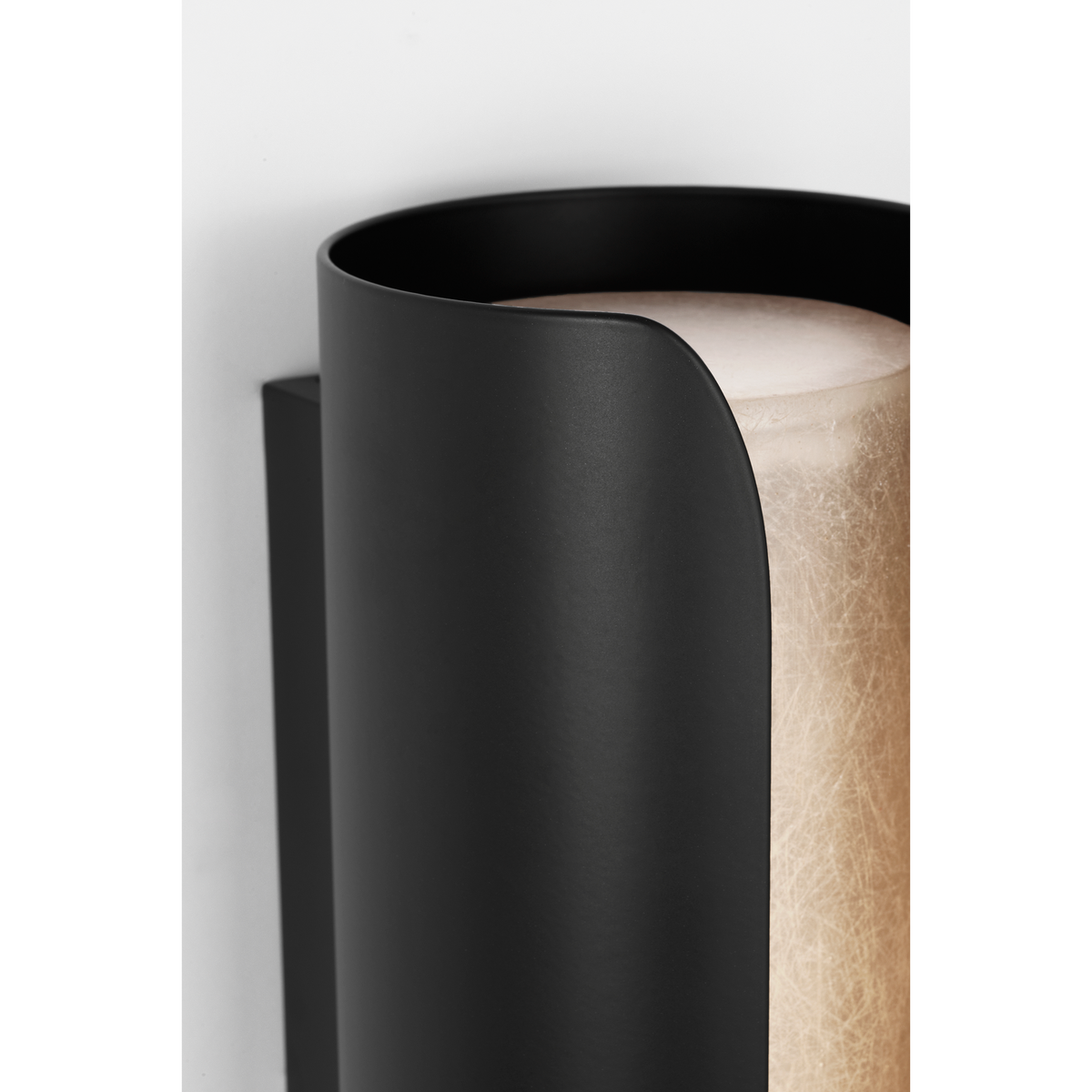 Anne-Marie Barton Armise 14" Narrow Sconce in Matte Carbon with Nova Frost W4.5" x H14" x E5"