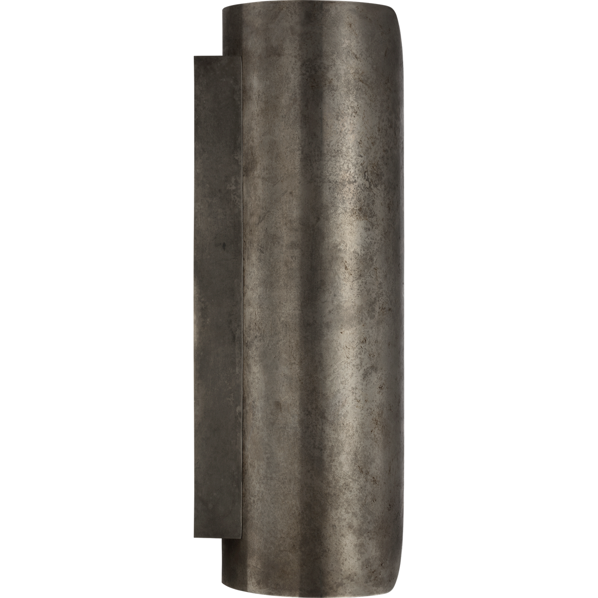 Anne-Marie Barton Armise 14" Narrow Sconce in Mottled Pewter with Alabaster W4.5" x H14" x E5"