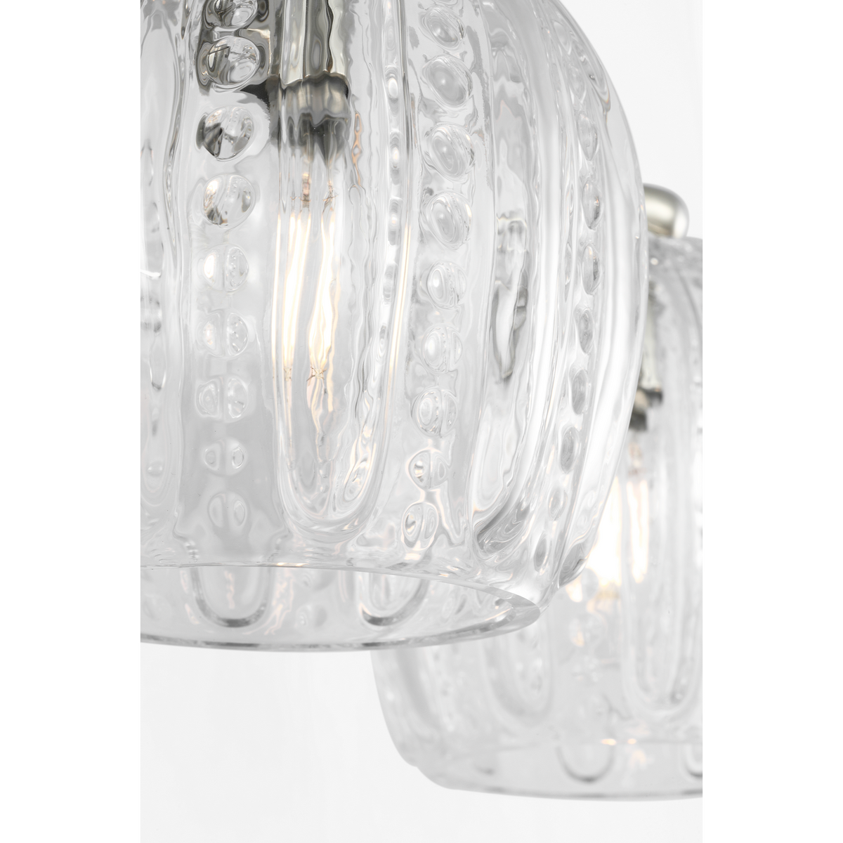 AERIN Lazari Triple Bath Sconce in Polished Nickel with Clear Glass W23" x H8.75" x E9"