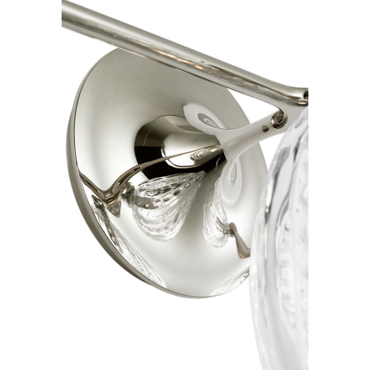 AERIN Lazari Triple Bath Sconce in Polished Nickel with Clear Glass W23" x H8.75" x E9"