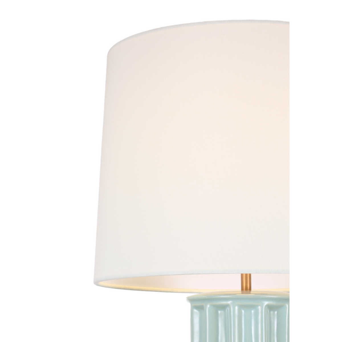 AERIN Kasia 24" Table Lamp in Pale Blue with Linen Shade W14" x H24.5"