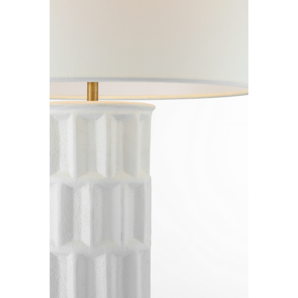 AERIN Kasia 24" Table Lamp in Sandy White with Linen Shade W14" x H24.5"