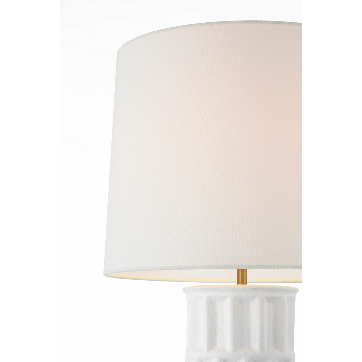 AERIN Kasia 24" Table Lamp in Sandy White with Linen Shade W14" x H24.5"