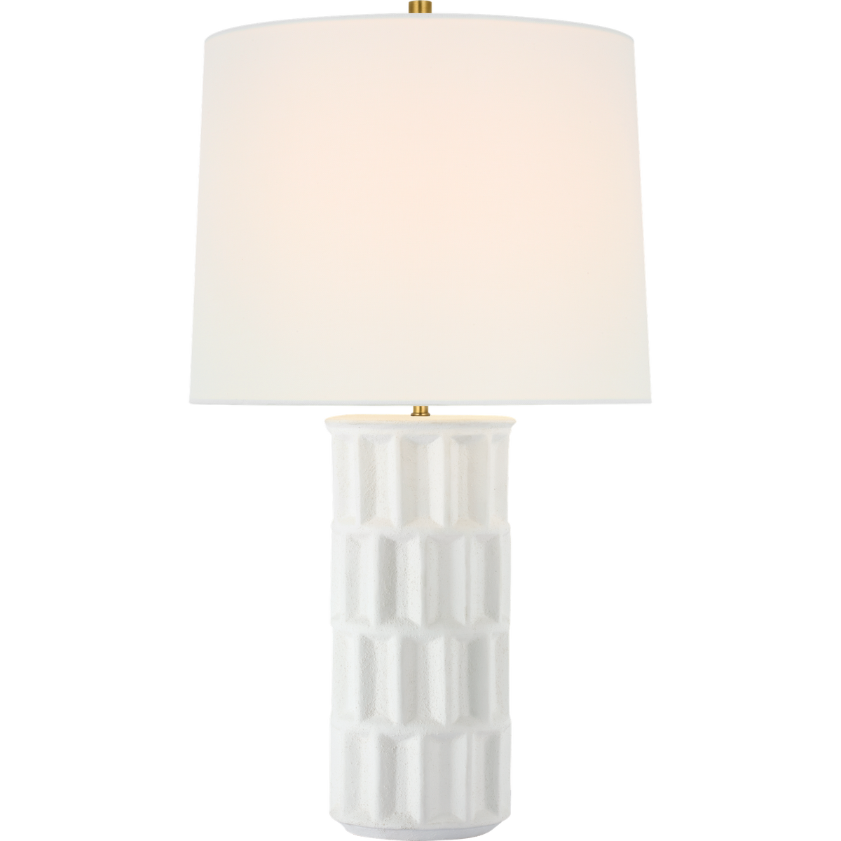 AERIN Kasia 24" Table Lamp in Sandy White with Linen Shade W14" x H24.5"
