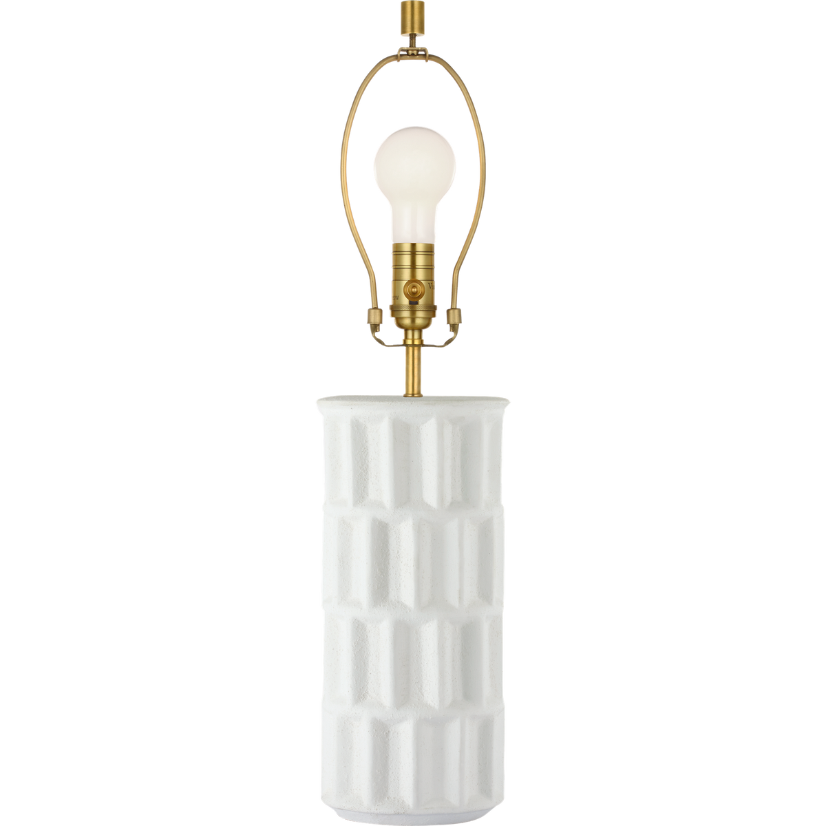 AERIN Kasia 24" Table Lamp in Sandy White with Linen Shade W14" x H24.5"