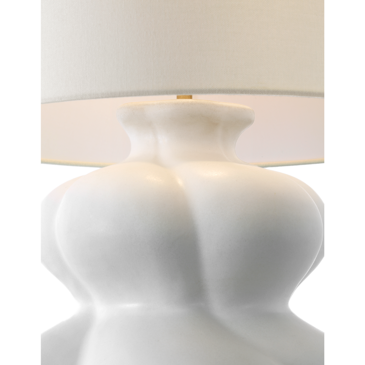 AERIN Marlene 25" Table Lamp in Chantilly with Linen Shade W16" x H25.25"