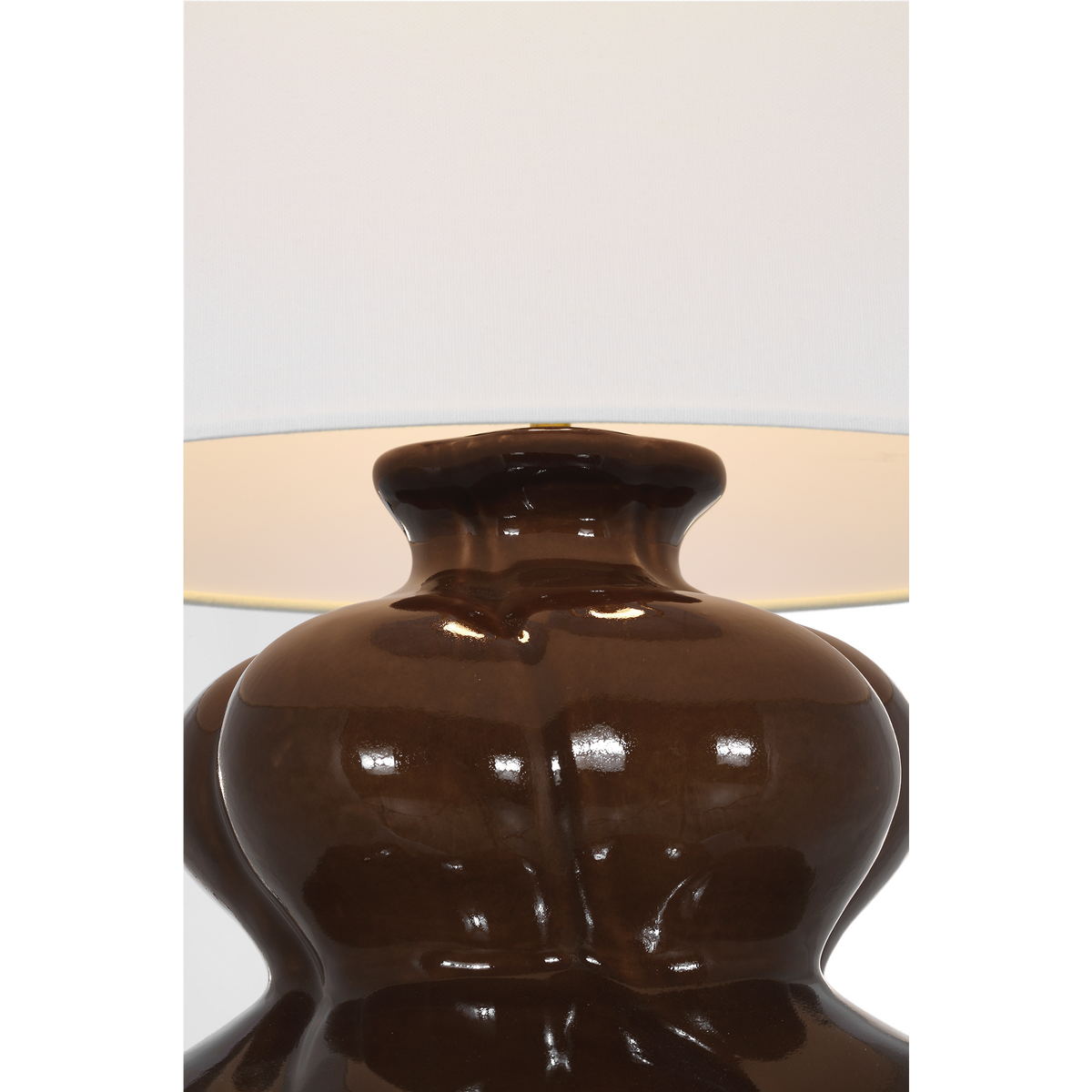 AERIN Marlene 25" Table Lamp in Melasse with Linen Shade W16" x H25.25"