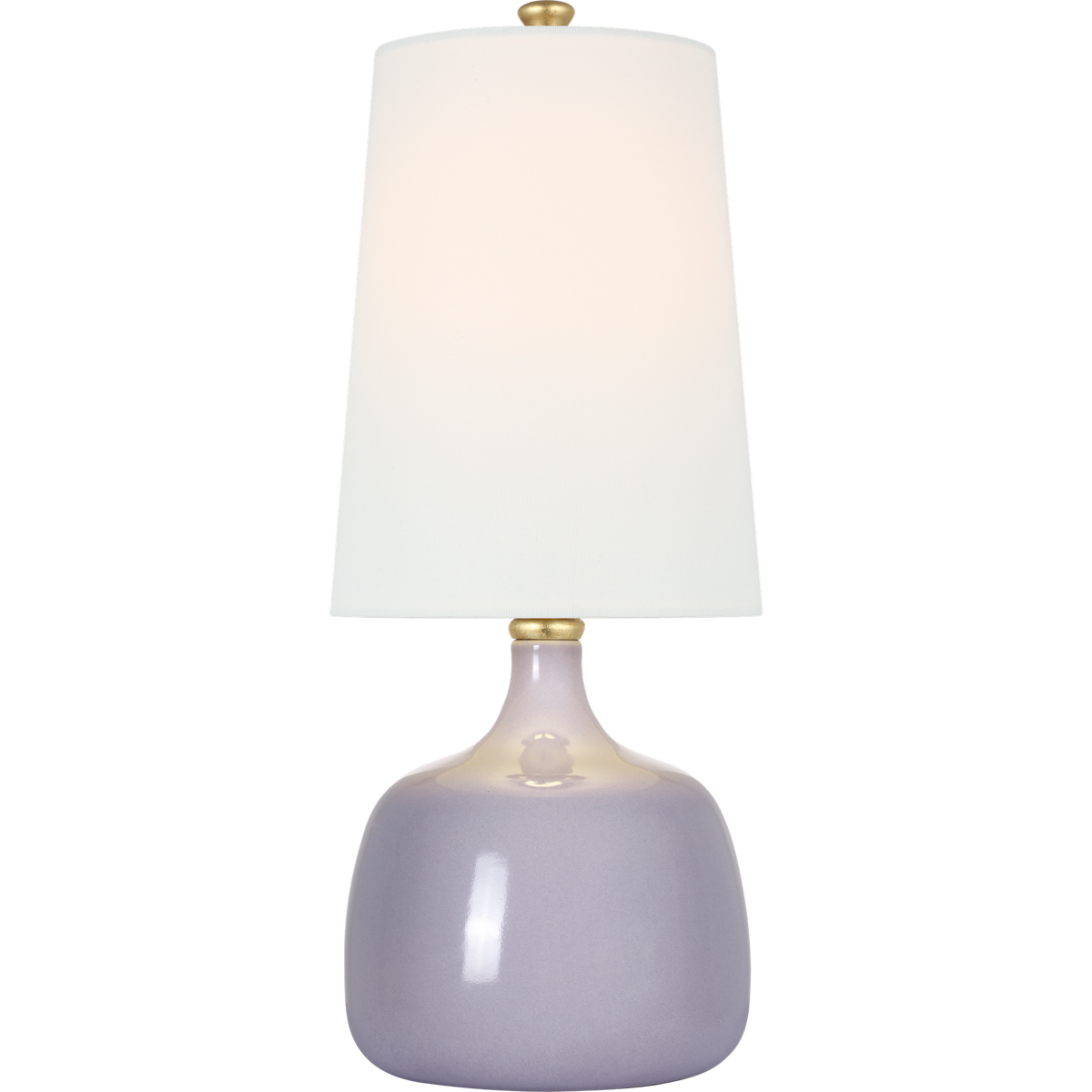 AERIN Cassis 18" Table Lamp in Lilac with Linen Shade W7.25" x H17.5"