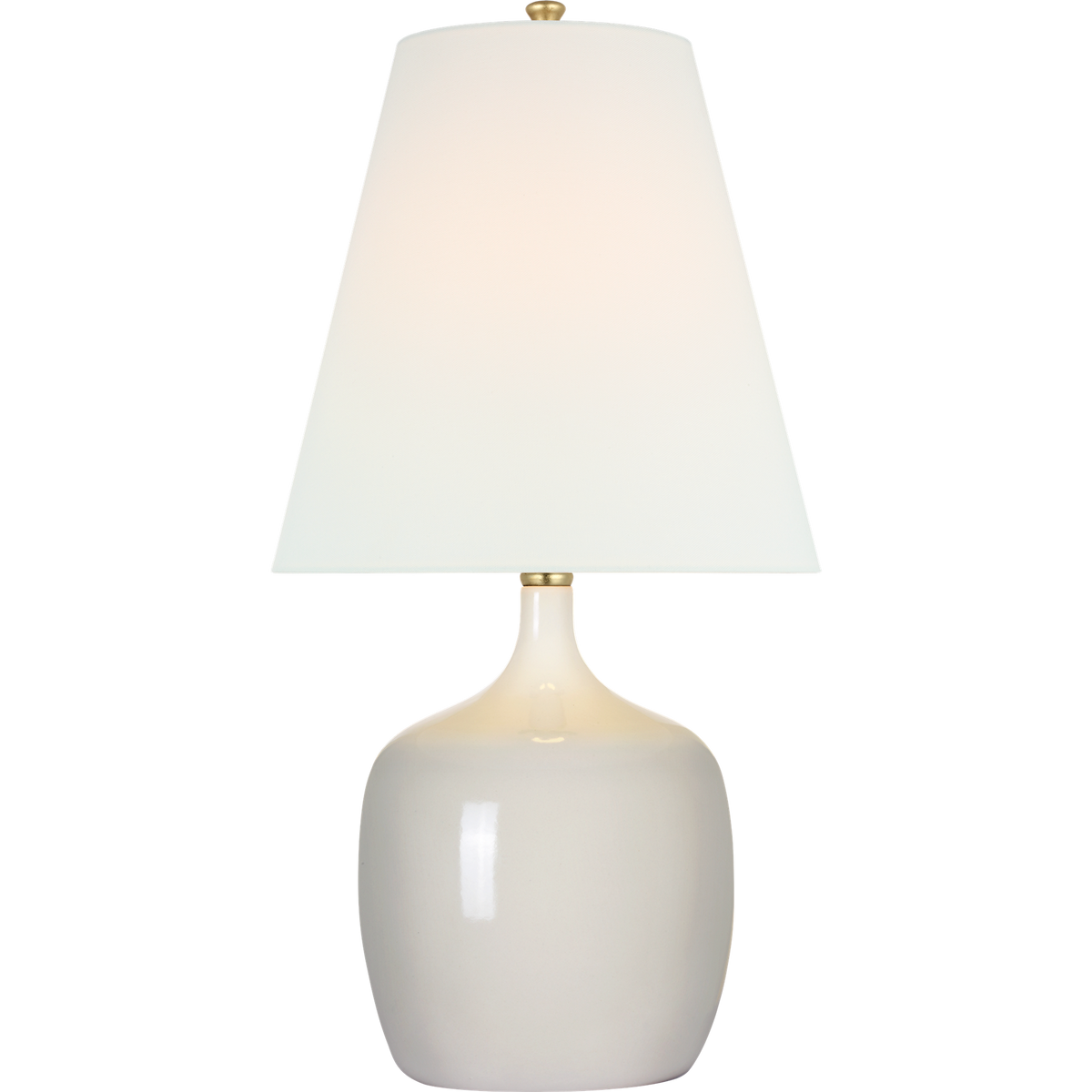 AERIN Cassis 25" Table Lamp in Ivory with Linen Shade W13" x H24.75"