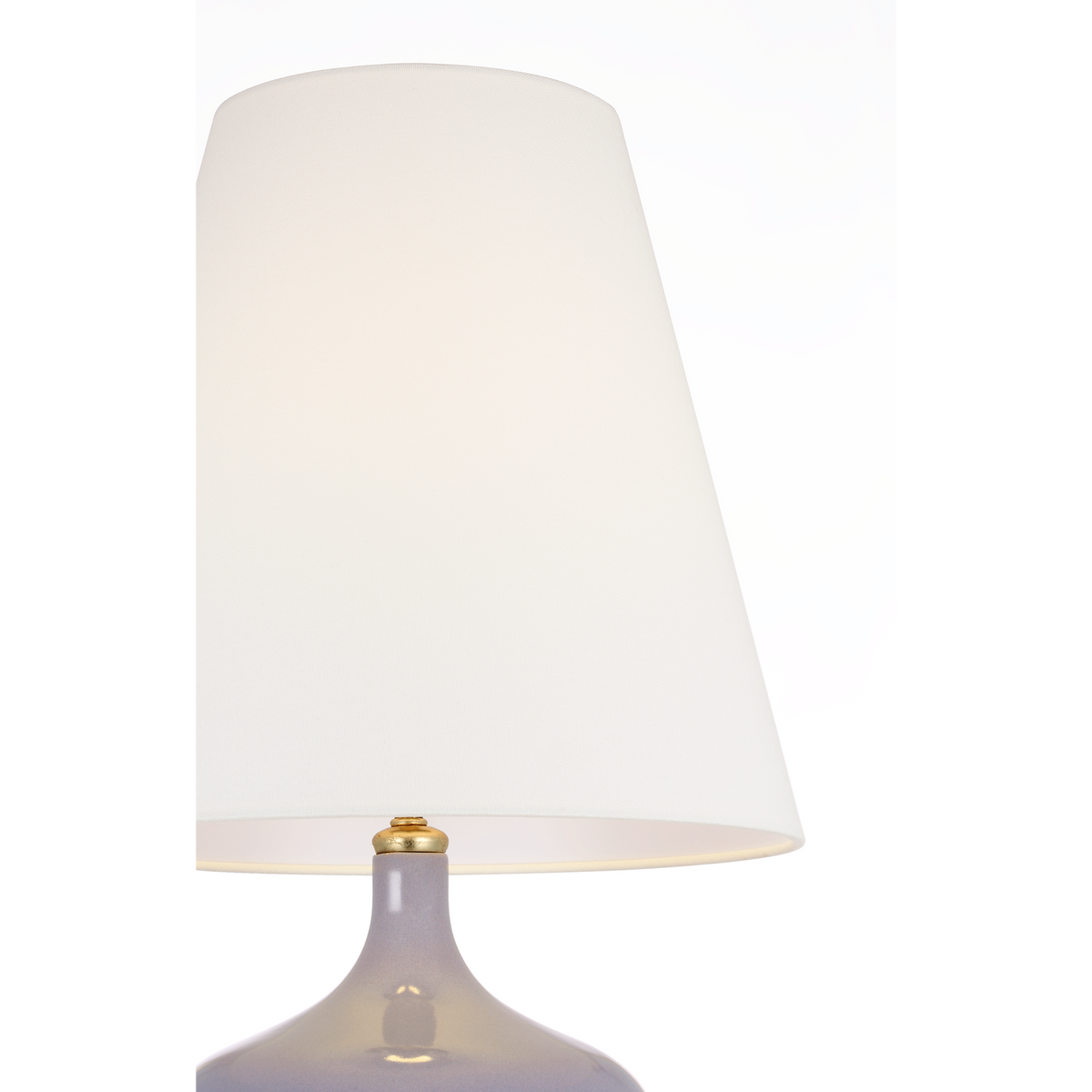 AERIN Cassis 25" Table Lamp in Lilac with Linen Shade W13" x H24.75"