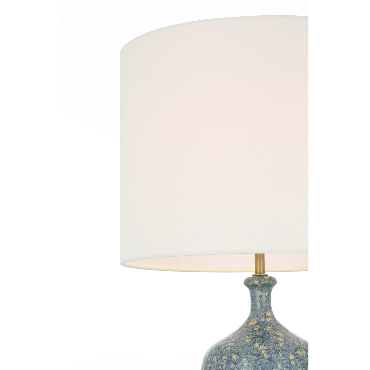 AERIN Culloden 25" Cordless Table Lamp in Blue Lagoon with Linen Shade W14" x H24.5"