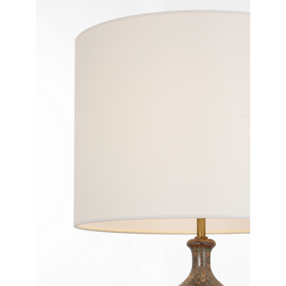 AERIN Culloden 25" Cordless Table Lamp in Marbleized Sienna with Linen Shade W14" x H24.5"
